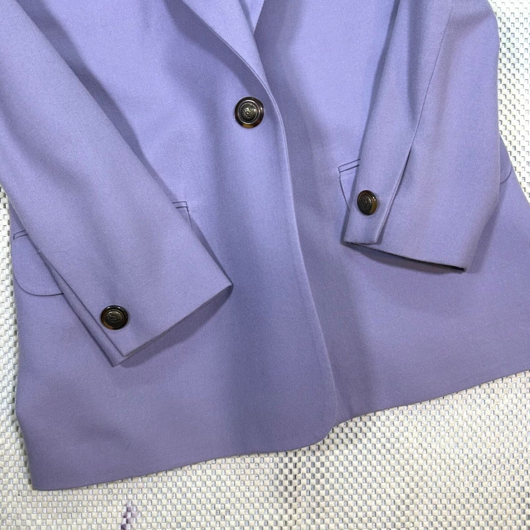 Talbots EUC Talbots Wool Blazer Single Button Lavender Womens Jacket 2 Petite Size XS / US 0-2 / IT 36-38 - 3 Thumbnail