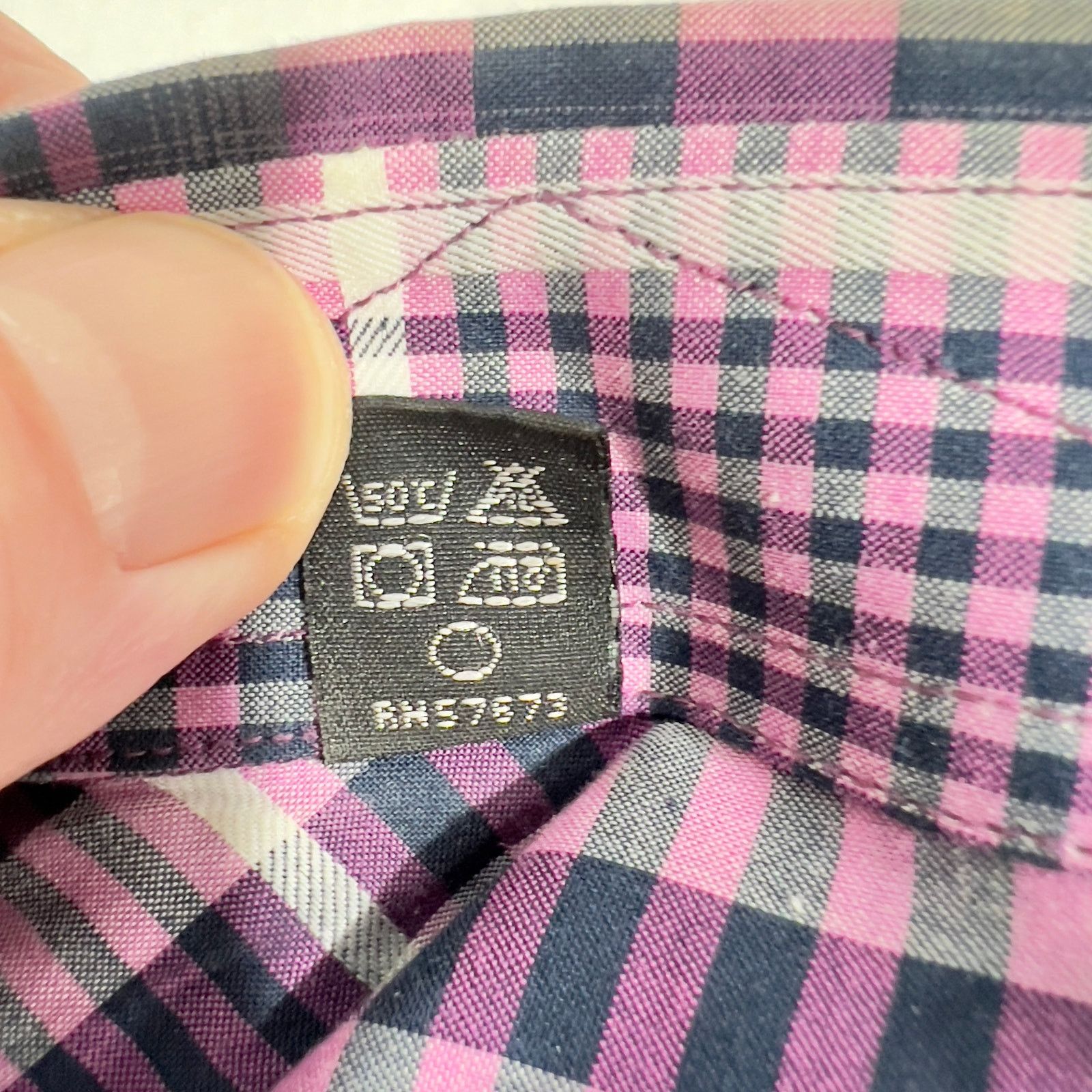 Ike Behar Ike Behar New York Button Shirt Men's XL Purple Grey Check Size US XL / EU 56 / 4 - 6 Thumbnail