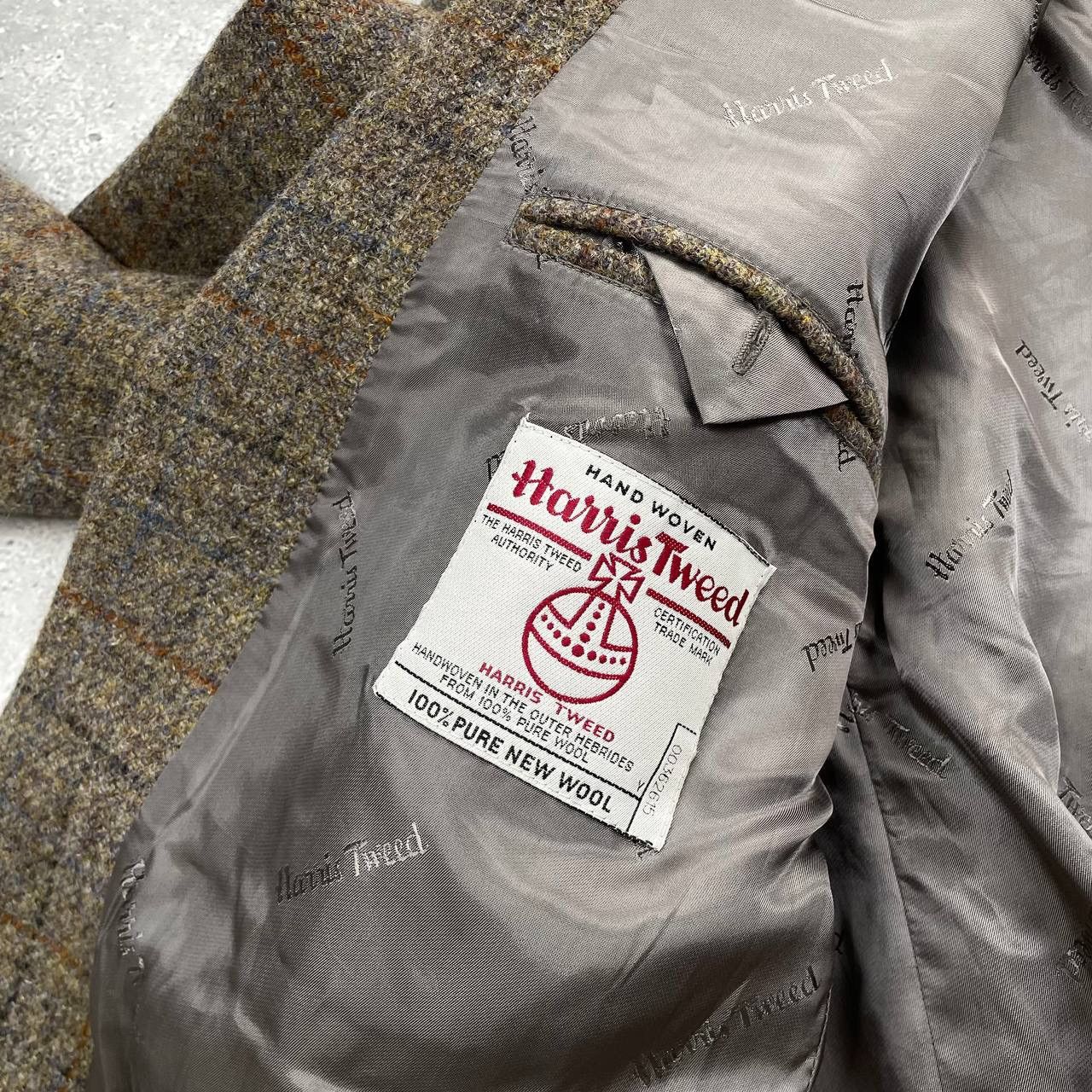 Harris Tweed Vintage Harris Tweed Walbusch Wool Blazer Gray Size 29 Size 52R - 13 Thumbnail