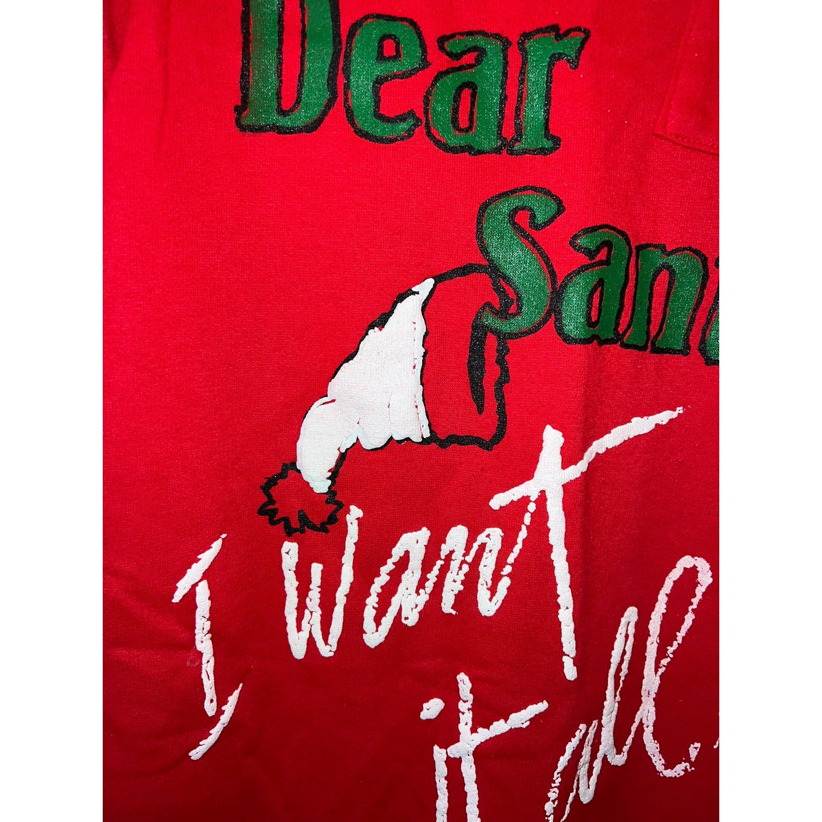 Vintage Vintage Santa Sleeper Shirt I Want It All Christmas 80s VTG Size US XL / EU 56 / 4 - 3 Thumbnail