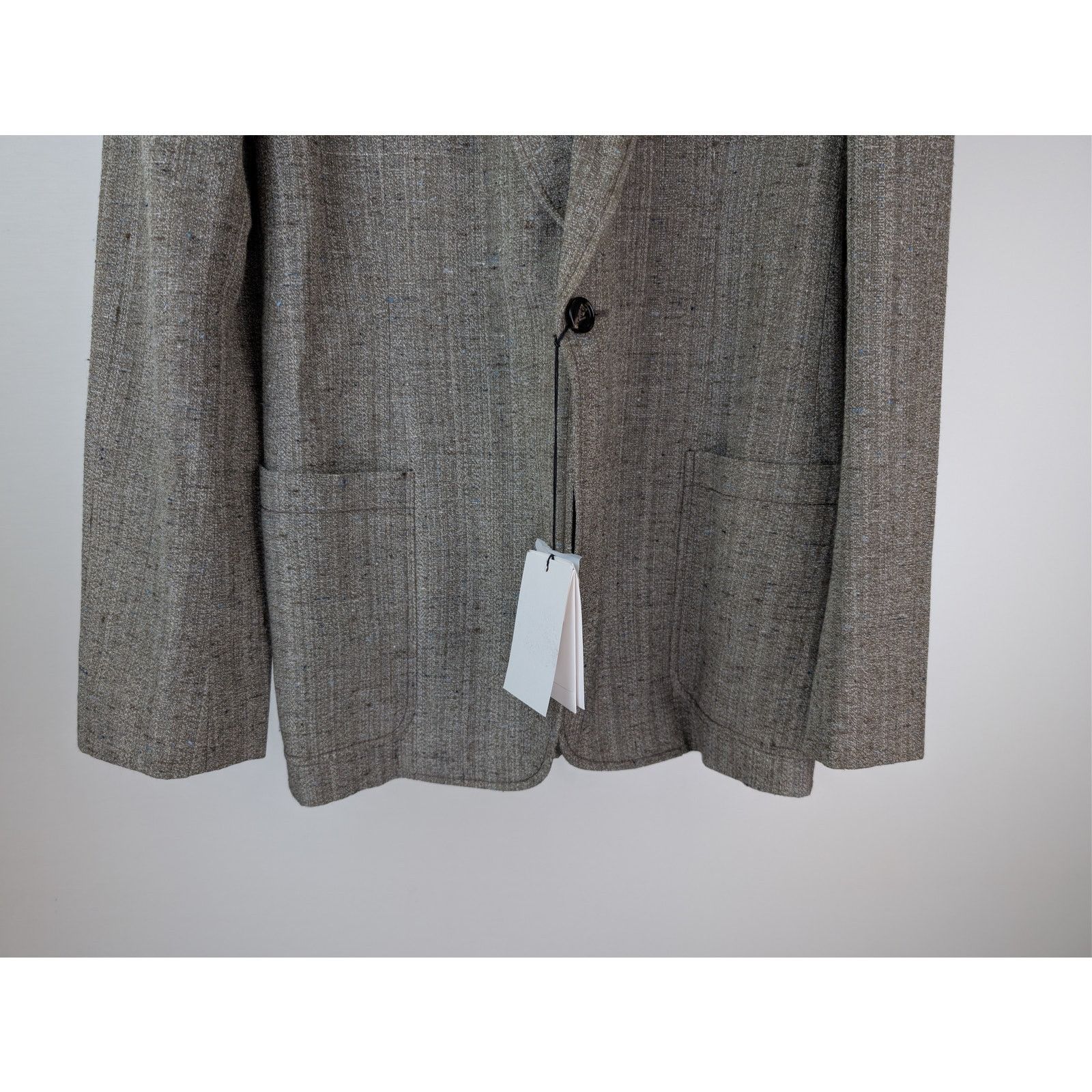 Bottega Veneta o1rshd1 Knotted Melange Viscose-Silk Jacket in Brown / White Size US M / EU 48-50 / 2 - 4 Thumbnail