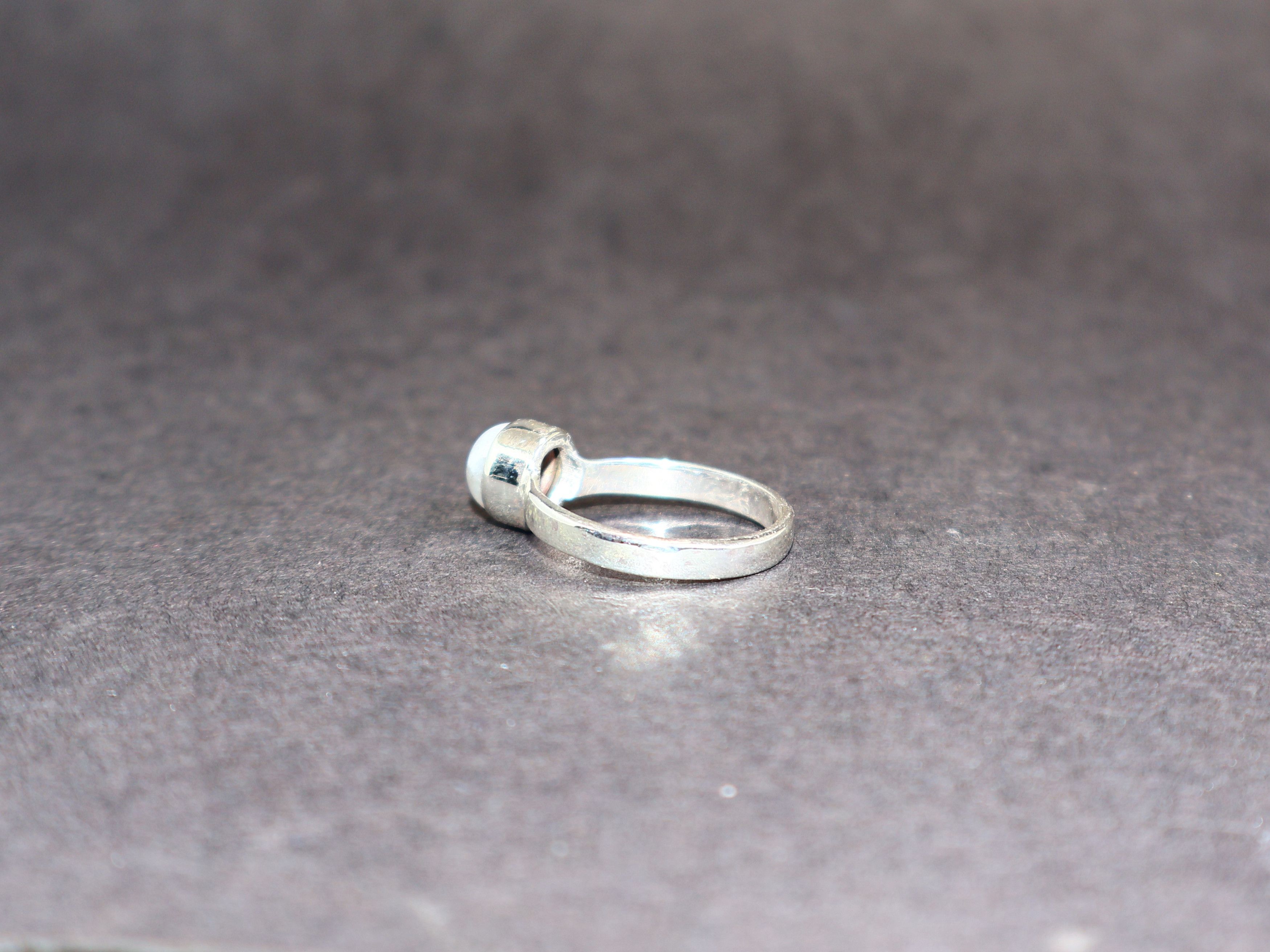 Handmade Moonstone Ring, 925 Sterling Silver Ring, Blue Gemstone Ring Size ONE SIZE - 6 Thumbnail