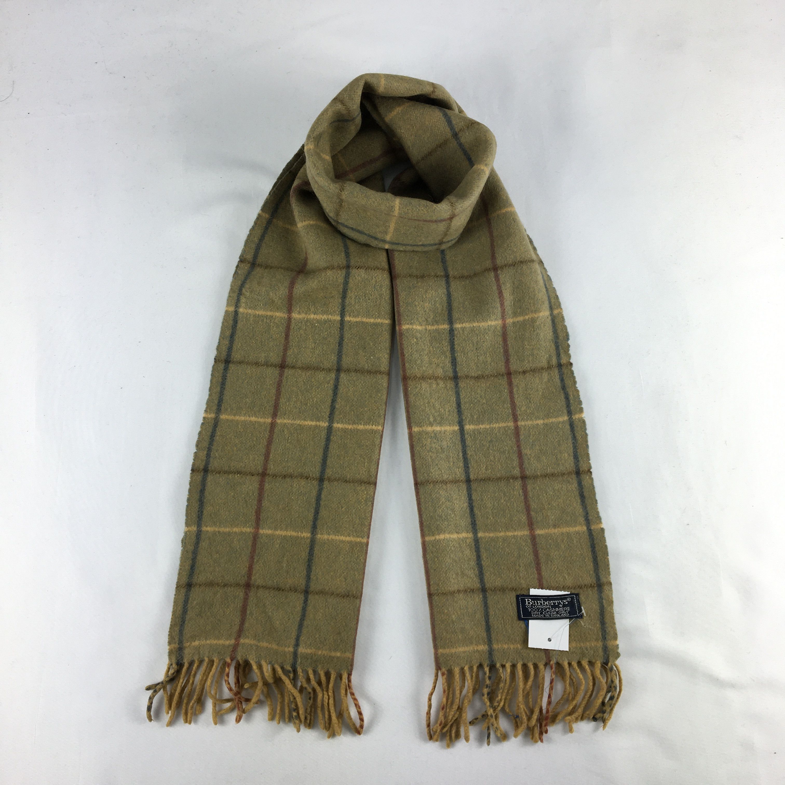 Burberry Vintage 90s Burberry Scarf Muffler Wool Cashmere Scarves Size ONE SIZE - 1 Thumbnail