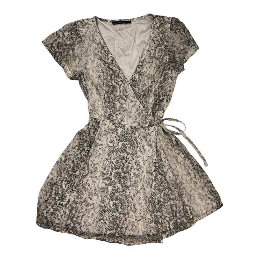 Abercrombie & Fitch Abercrombie & Fitch l Snakeskin Wrap Dress XS Size XS / US 0-2 / IT 36-38 - 3 Thumbnail