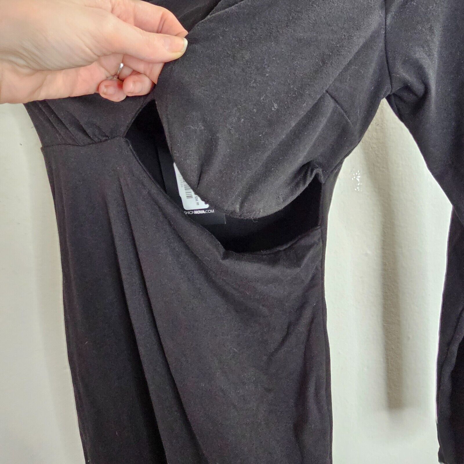 Other NWT Black Jocie One Shoulder Long Sleeve Cut-Out Mini M Size M / US 6-8 / IT 42-44 - 3 Thumbnail
