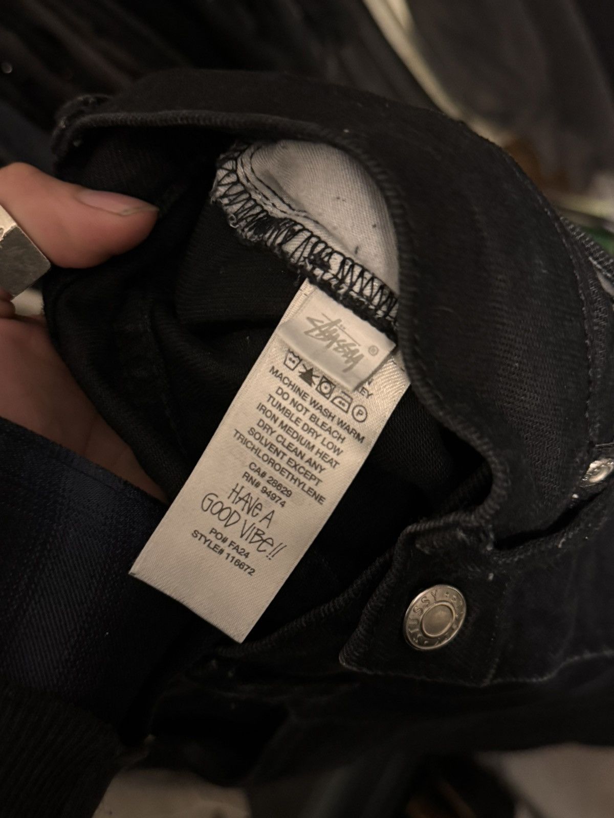 Stussy Black Stussy “New Classic” Denim Worn Size US 28 / EU 44 - 4 Thumbnail