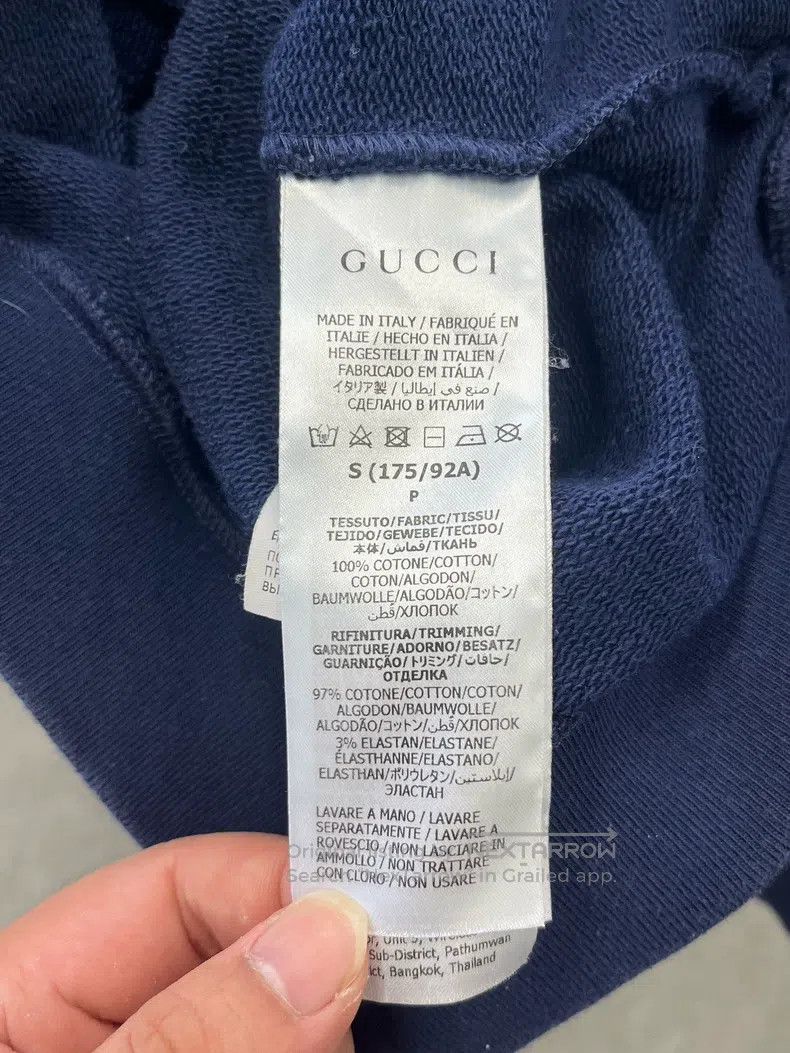 Gucci Gucci Dark blue year of the rabbit limited printed logo ho Size US S / EU 44-46 / 1 - 4 Thumbnail