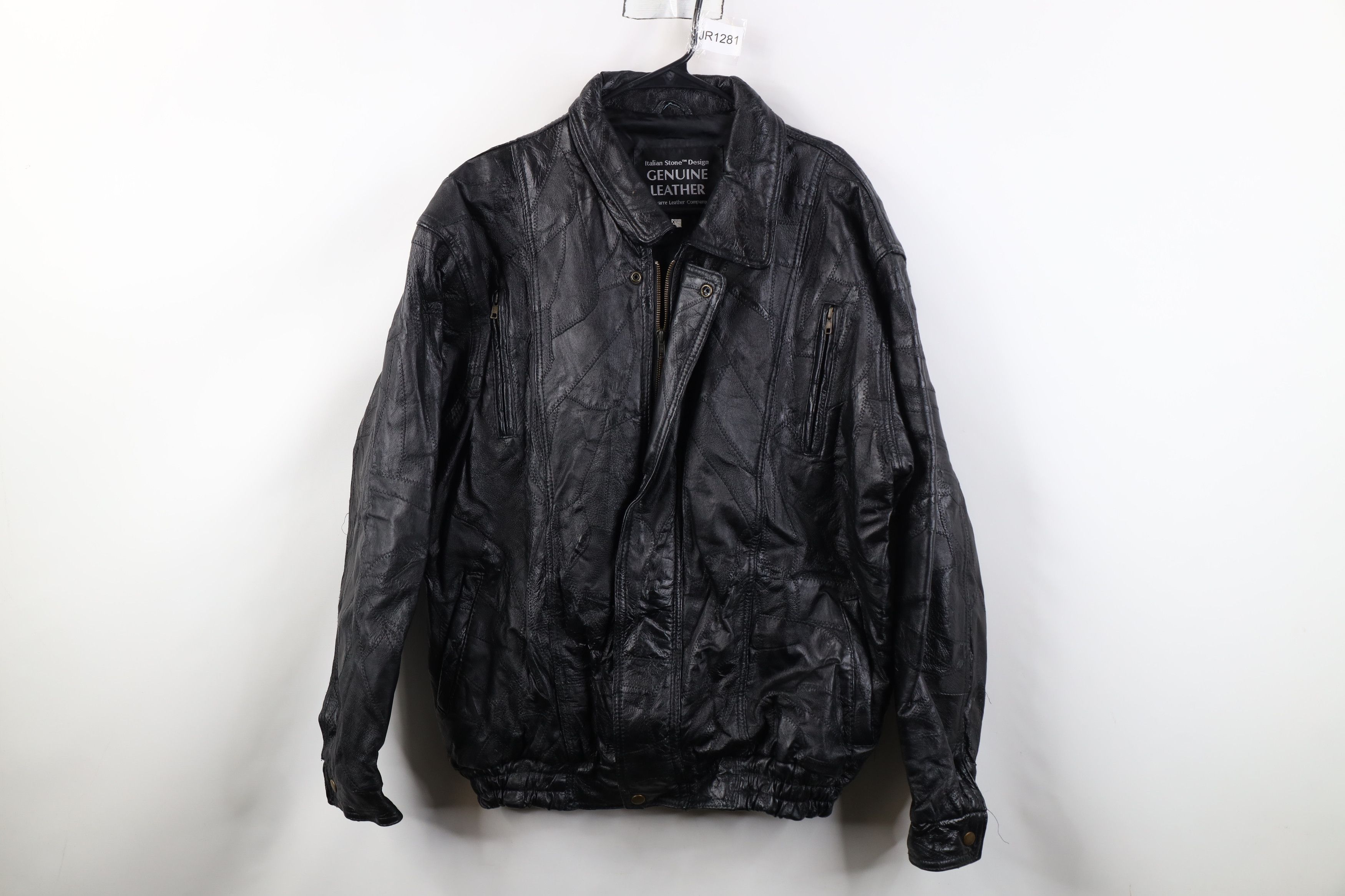 Vintage Vintage 90s Streetwear Patchwork Leather Bomber Jacket Size US XXL / EU 58 / 5 - 1 Thumbnail
