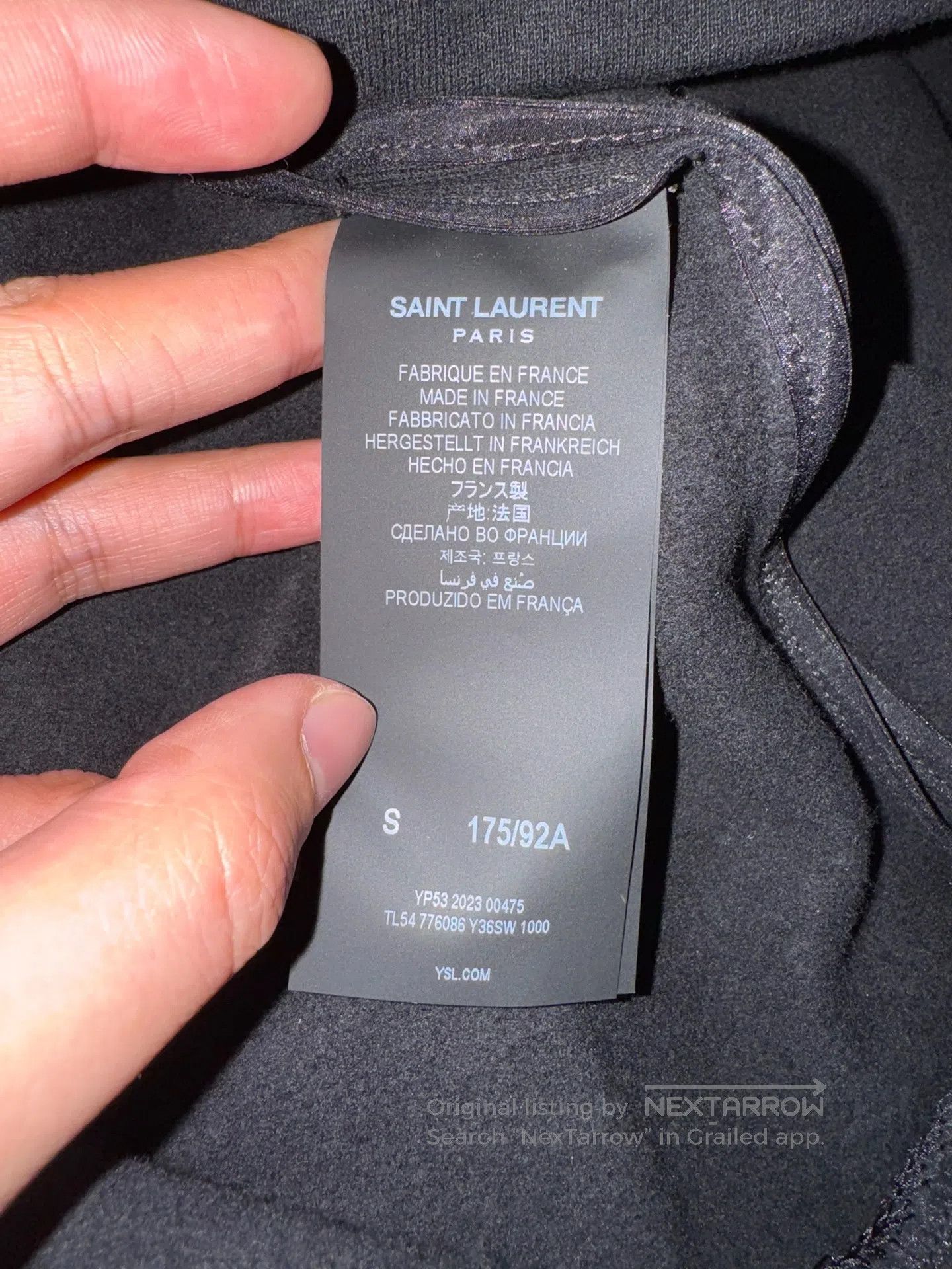 Saint Laurent Paris Saint Laurent Paris Off-the-Shoulder Sweatshirt| Size US S / EU 44-46 / 1 - 7 Thumbnail