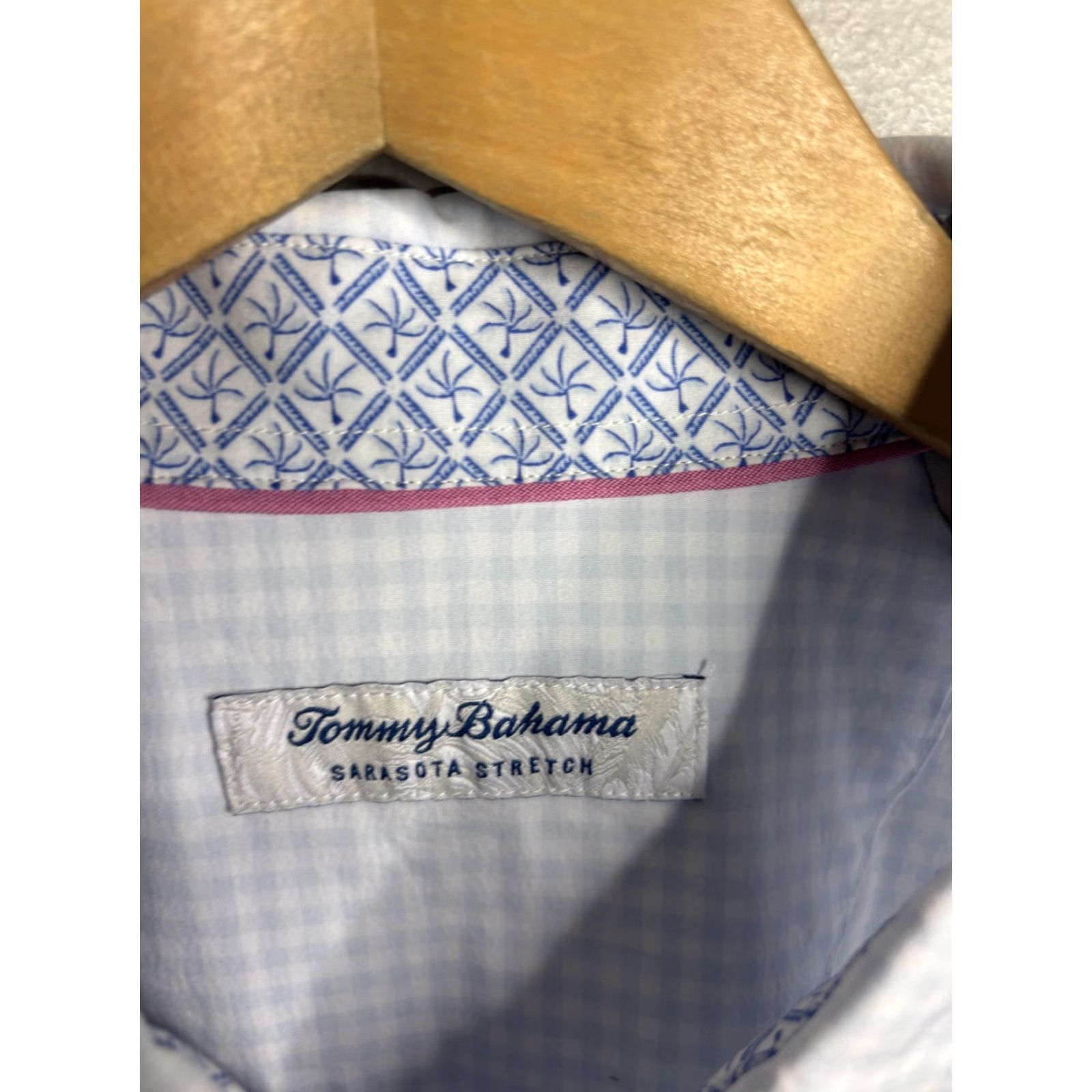 Tommy Bahama Tommy Bahama Shirt Mens Large Blue Sarasota Stretch Gingham Pastel Ombre Cotton Size US L / EU 52-54 / 3 - 3 Thumbnail