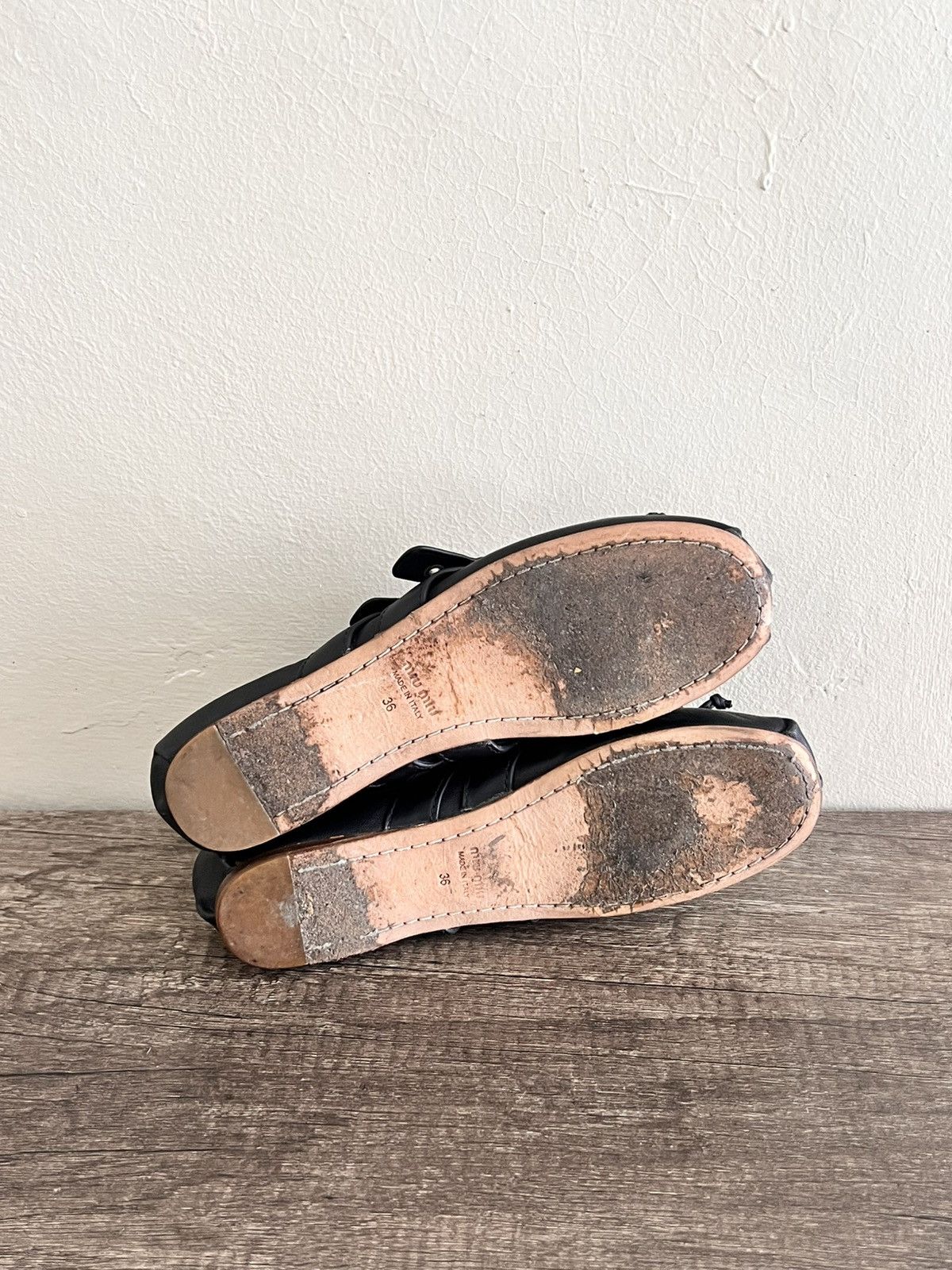 Miu Miu Buckle Lamb Leather Ballets Size US 6 / IT 36 - 15 Thumbnail
