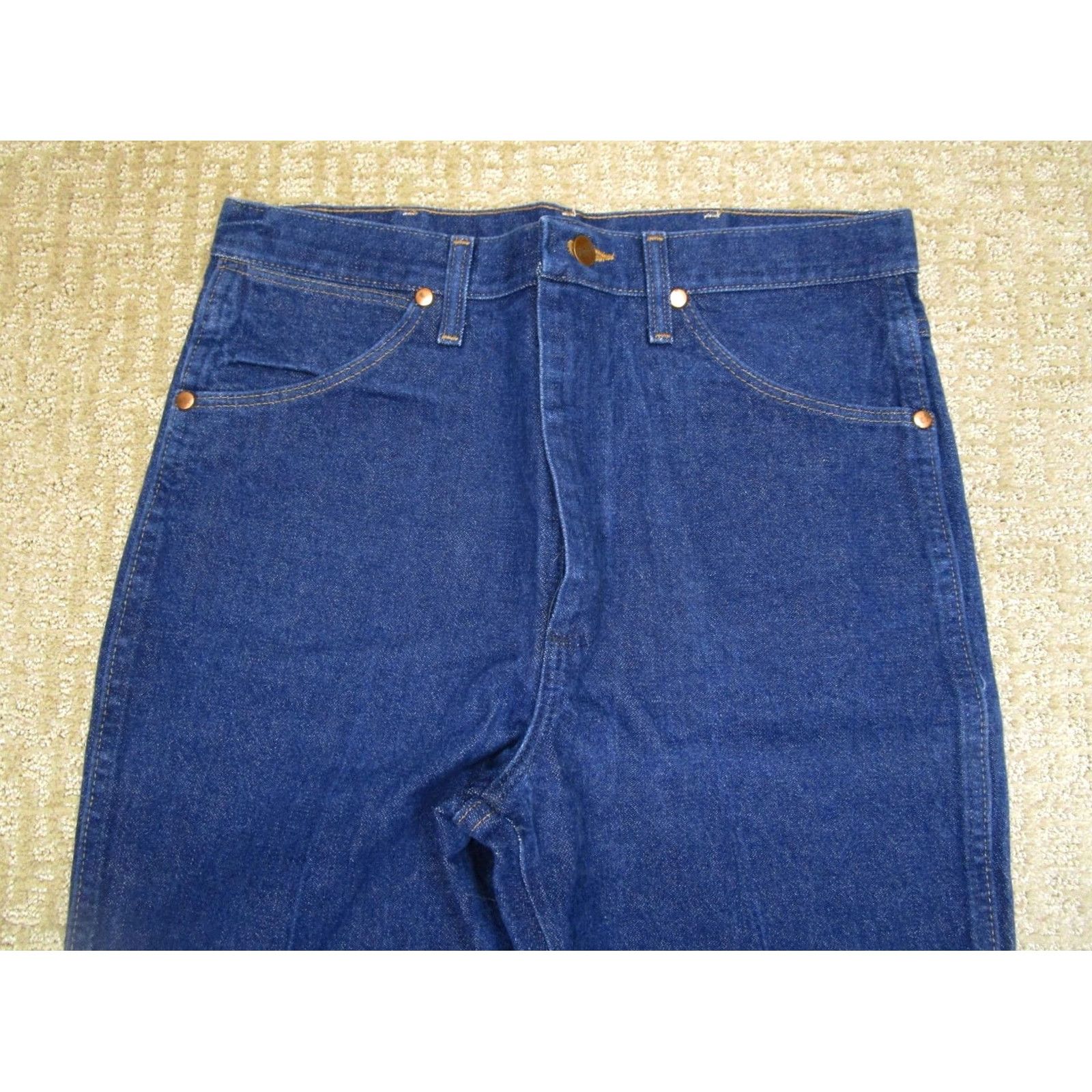 Wrangler Wrangler Jeans Men 33x34 Blue Cowboy Cut Slim Fit Western Jeans Dark Wash Denim Wrangler Cowboy Cut 936 Men Jeans Size US 33 - 2 Thumbnail