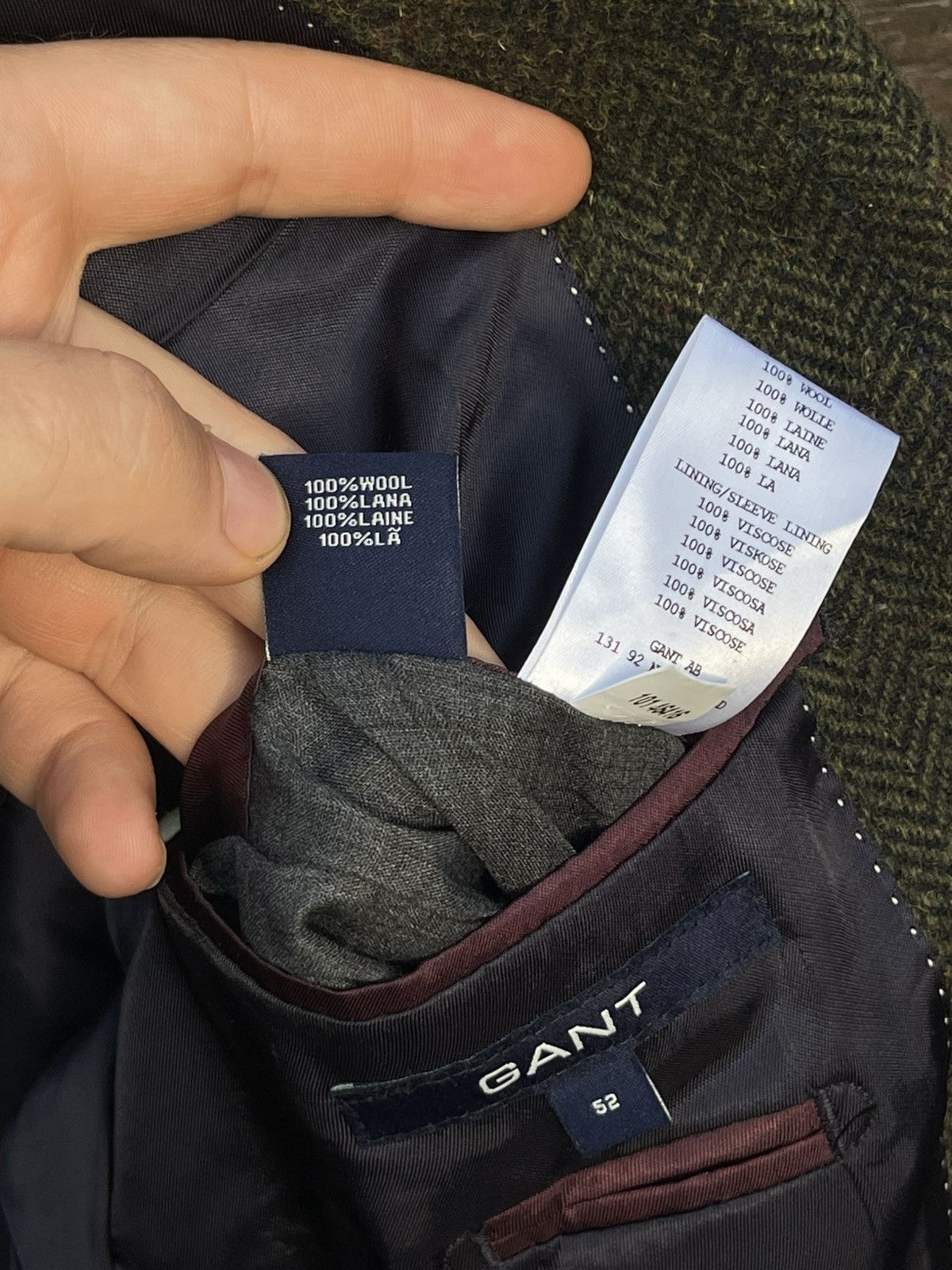 Gant Gant tweed blazer 2 button wool Size 42R - 9 Thumbnail