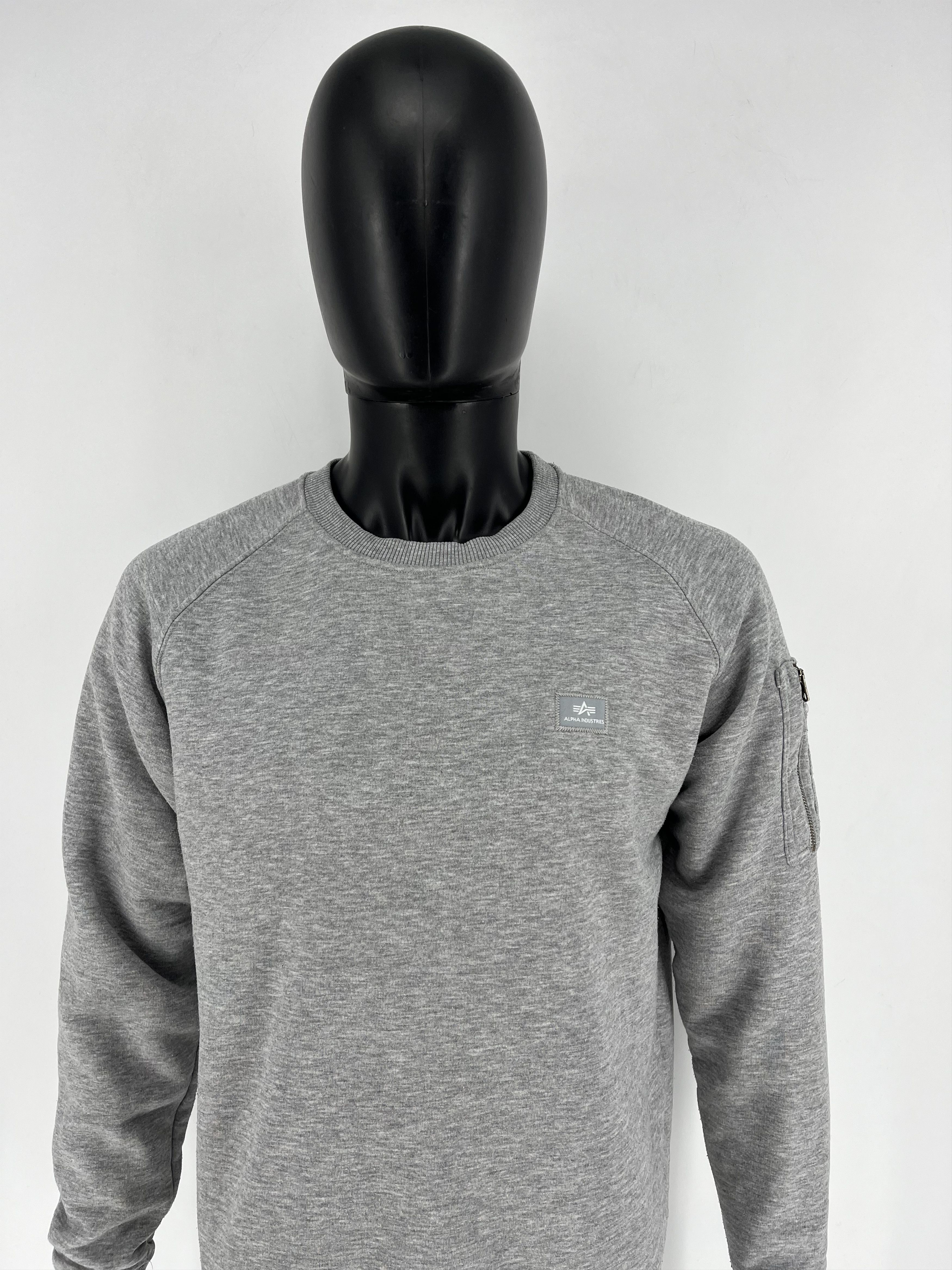 Alpha Industries × Vintage Alpha Industries Grey Sweatshirt With Tape Size M Size US M / EU 48-50 / 2 - 1 Thumbnail