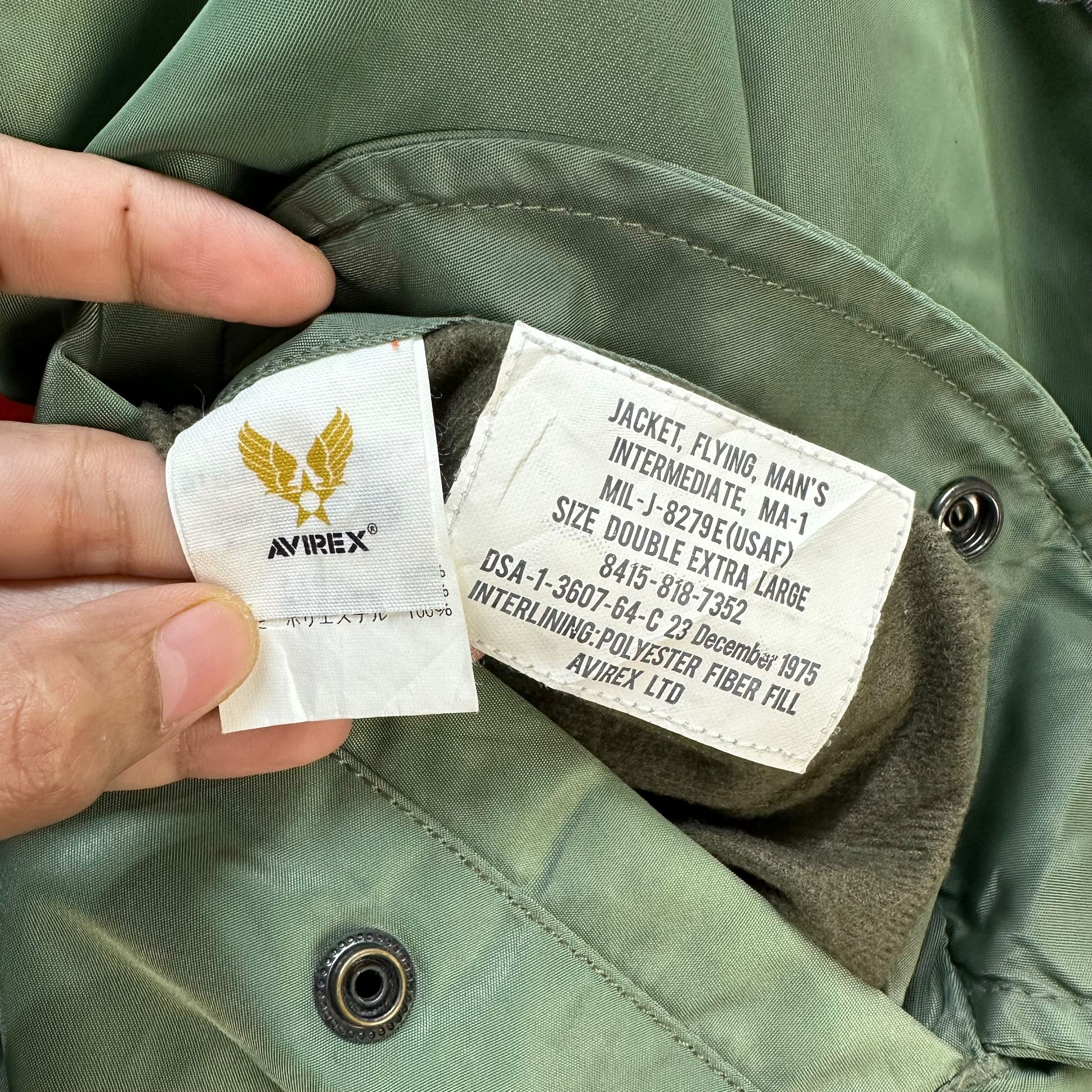 Avirex AVIREX Ma1 Faded Green USAF Flight Jacket #A53-1236 Size US XXL / EU 58 / 5 - 10 Thumbnail