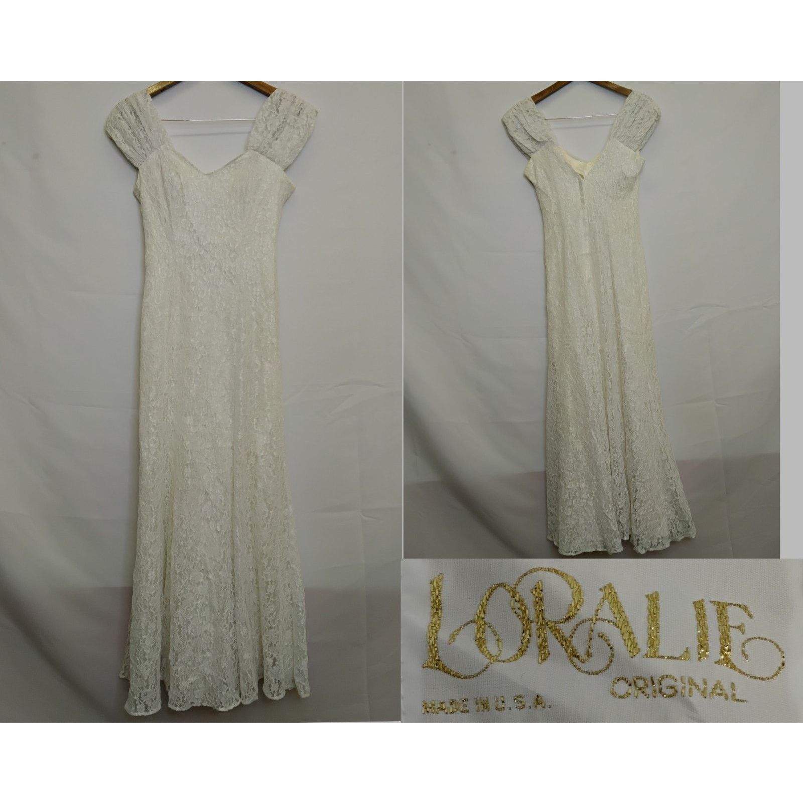 Other Loralie Lace Gown Women's 8 White Vintage 80s Wedding Dress Size M / US 6-8 / IT 42-44 - 1 Thumbnail