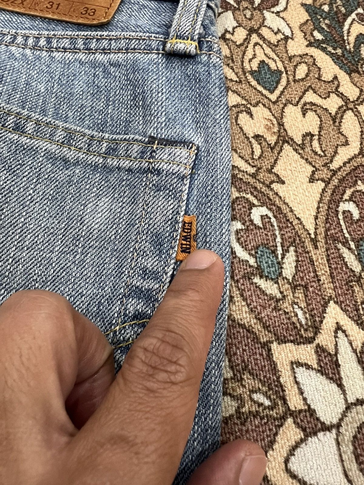 Edwin Vintage Edwin 505zx Selvedge Faded Jean Size US 31 - 14 Thumbnail