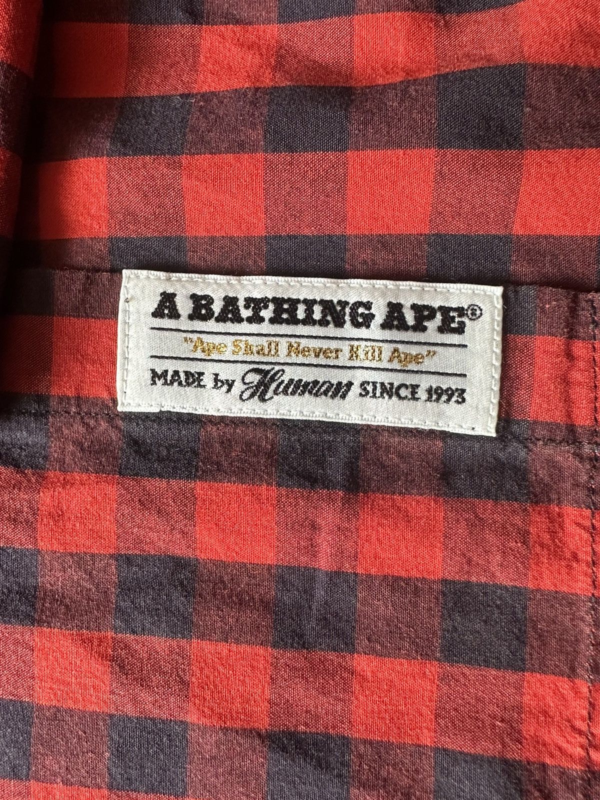 Bape Plaid Button Up Shirt Size S / US 4 / IT 40 - 8 Thumbnail