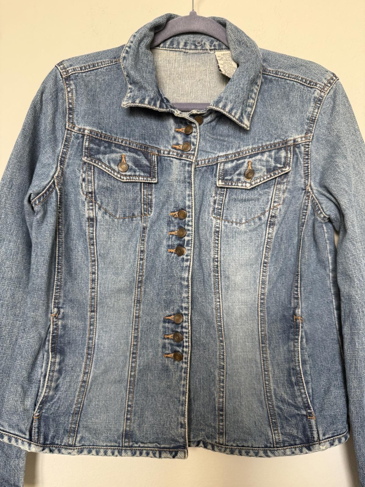 Designer Vintage 90s Y2K Blue Jean Denim Jacket Size M / US 6-8 / IT 42-44 - 1 Thumbnail