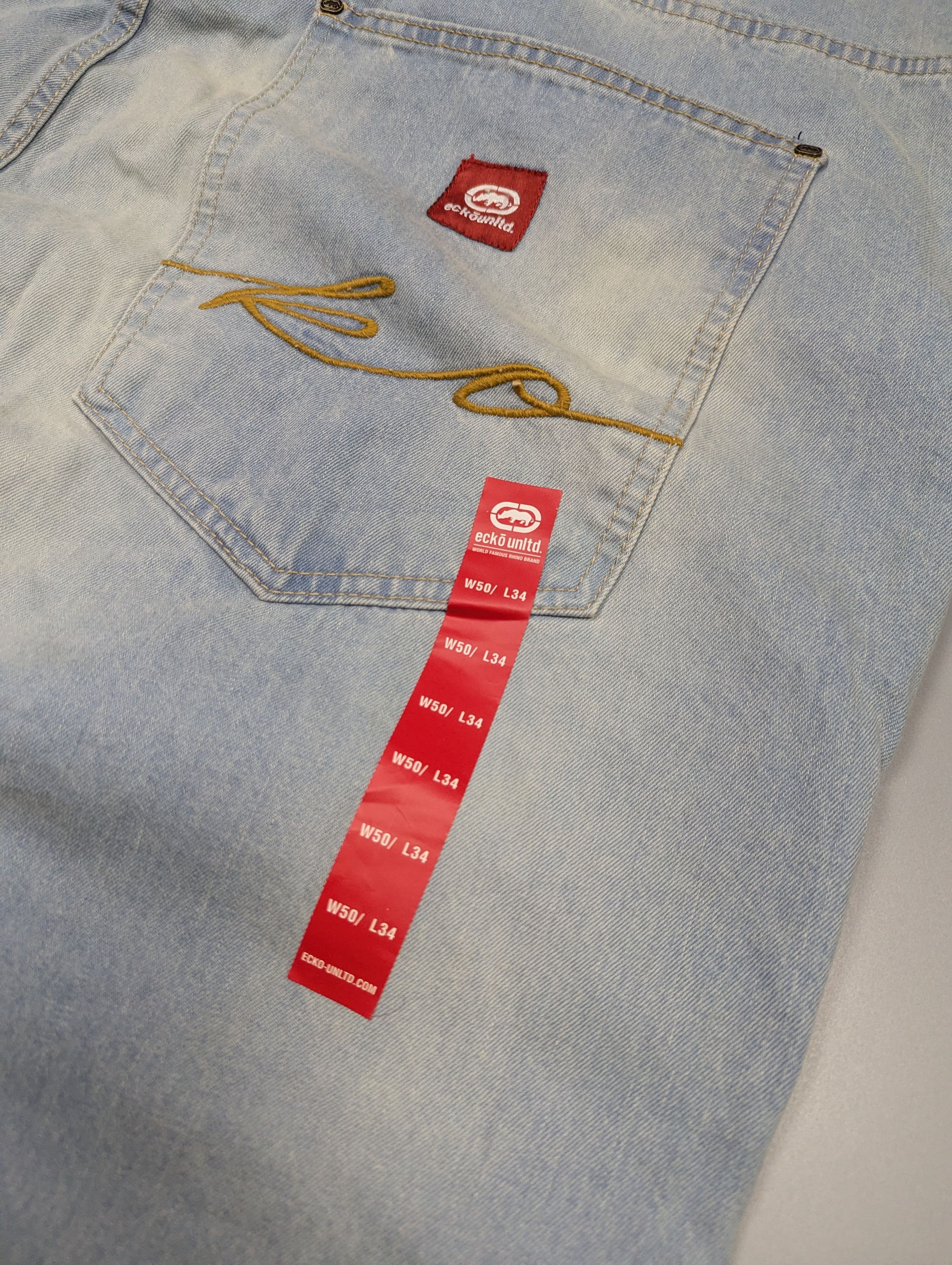 Ecko Unltd. NEW Ecko Unltd. "Fat Bro" Y2K Baggy Jeans W50 L34 Size US 44 / EU 60 - 9 Thumbnail