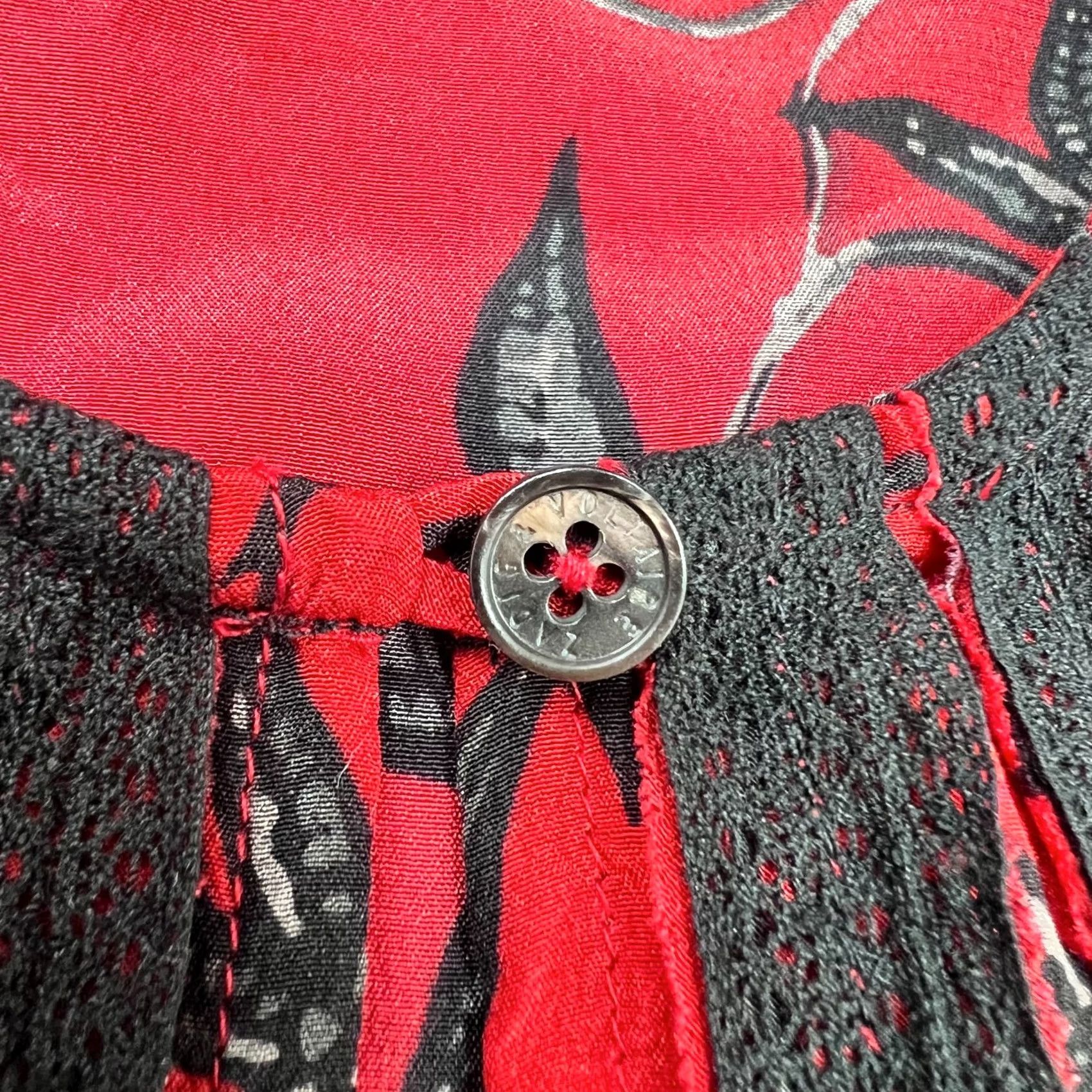 Zadig & Voltaire Zadig & Voltaire Remus Silk Floral Print Red Black Dress M Women Long Sleeve Mini Short Vintage: No Size M / US 6-8 / IT 42-44 - 4 Thumbnail