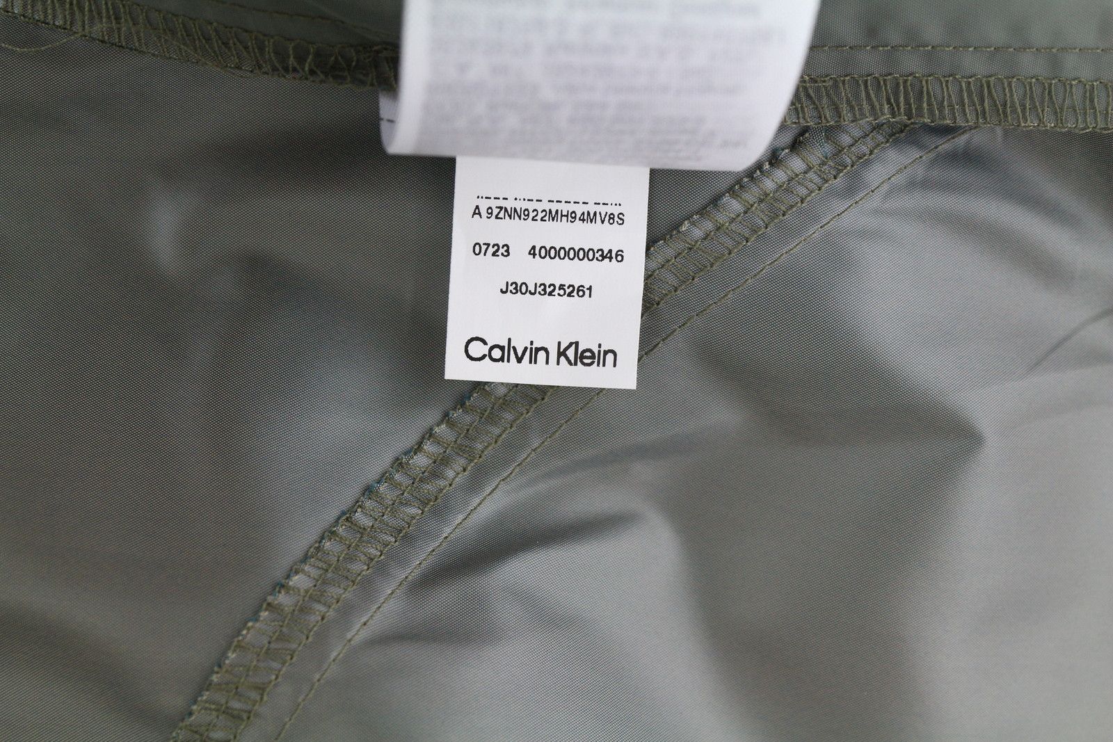 Calvin Klein XL Grey Elastic Waist Shiny Track Zip Cargo Trousers 85167 Size US 36 / EU 52 - 10 Thumbnail