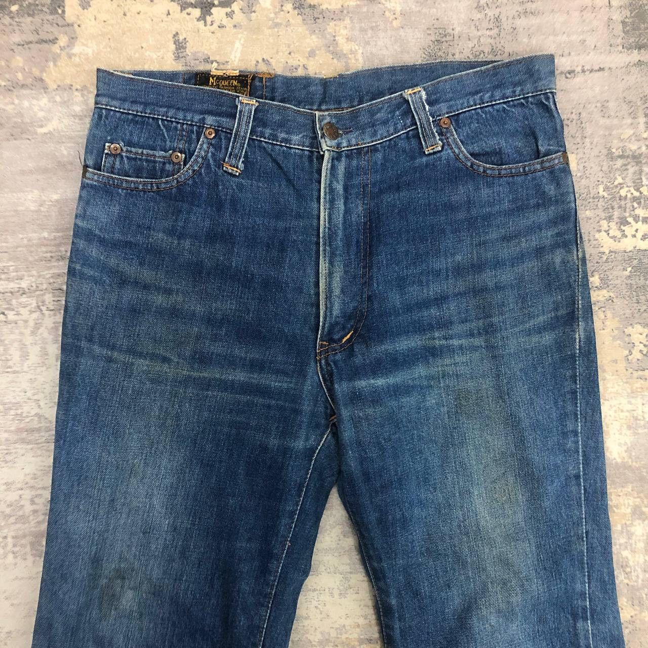P863. VINTAGE TALON ZIPPER MCQUEEN JEANS