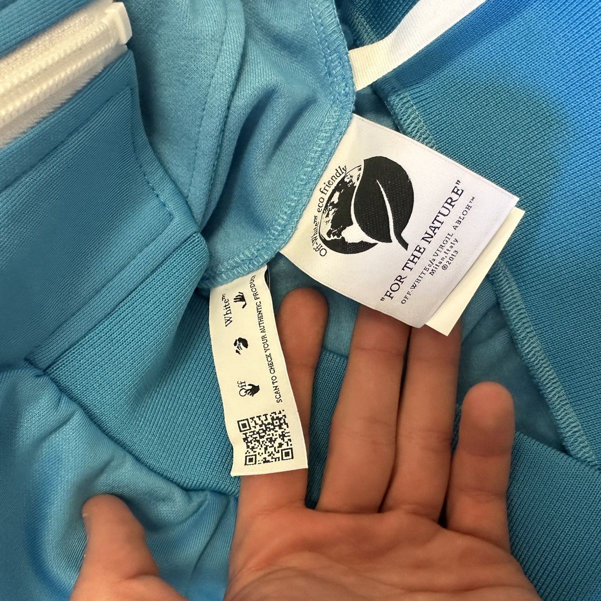 Off-White Men's Off-White Jacket Arrow Print Zip Blouson Blue Size US L / EU 52-54 / 3 - 5 Thumbnail