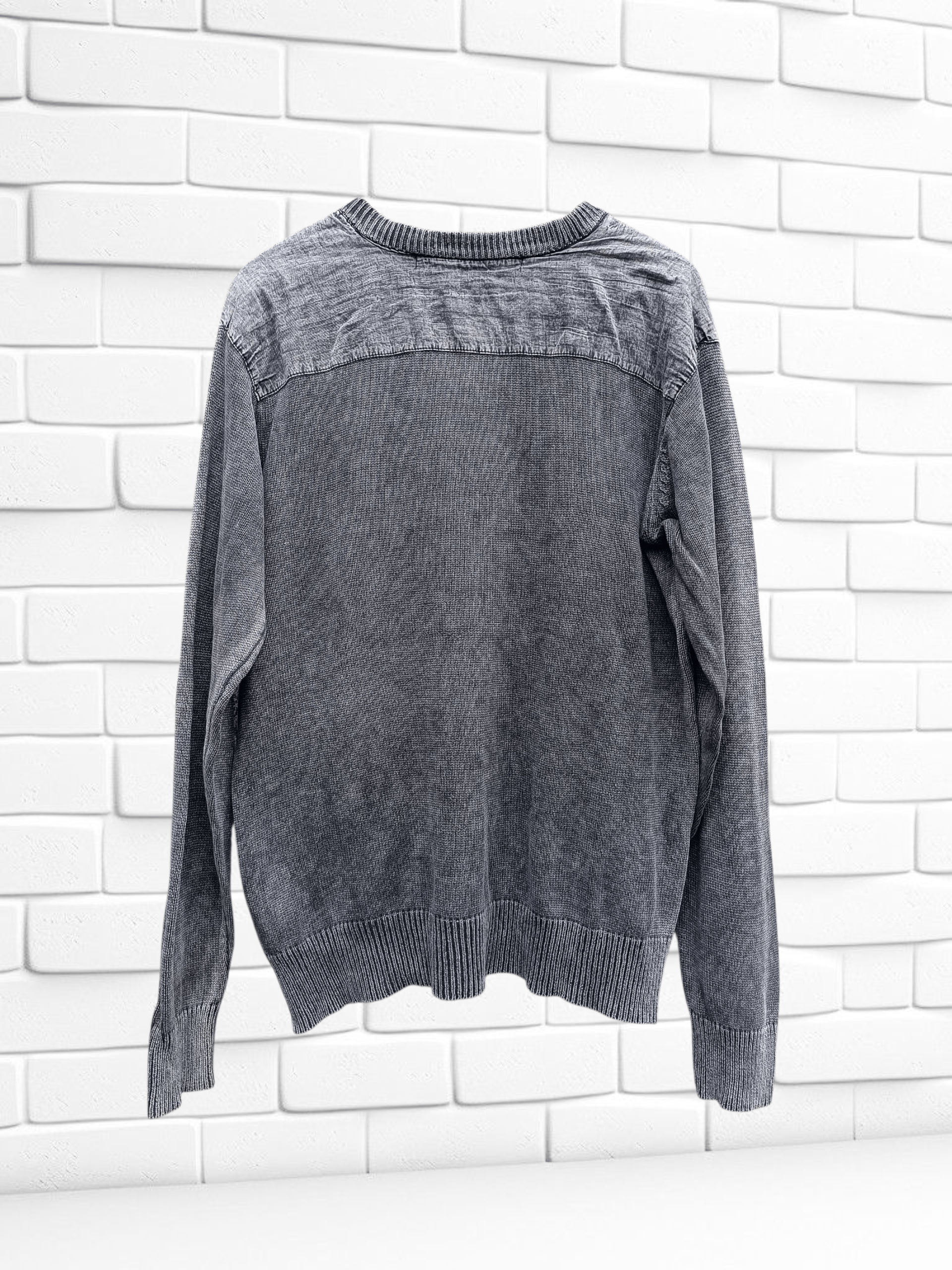 Japanese Brand Stonewashed Crew Neck Knit Yezzy Kanye West Style Size US XL / EU 56 / 4 - 4 Thumbnail