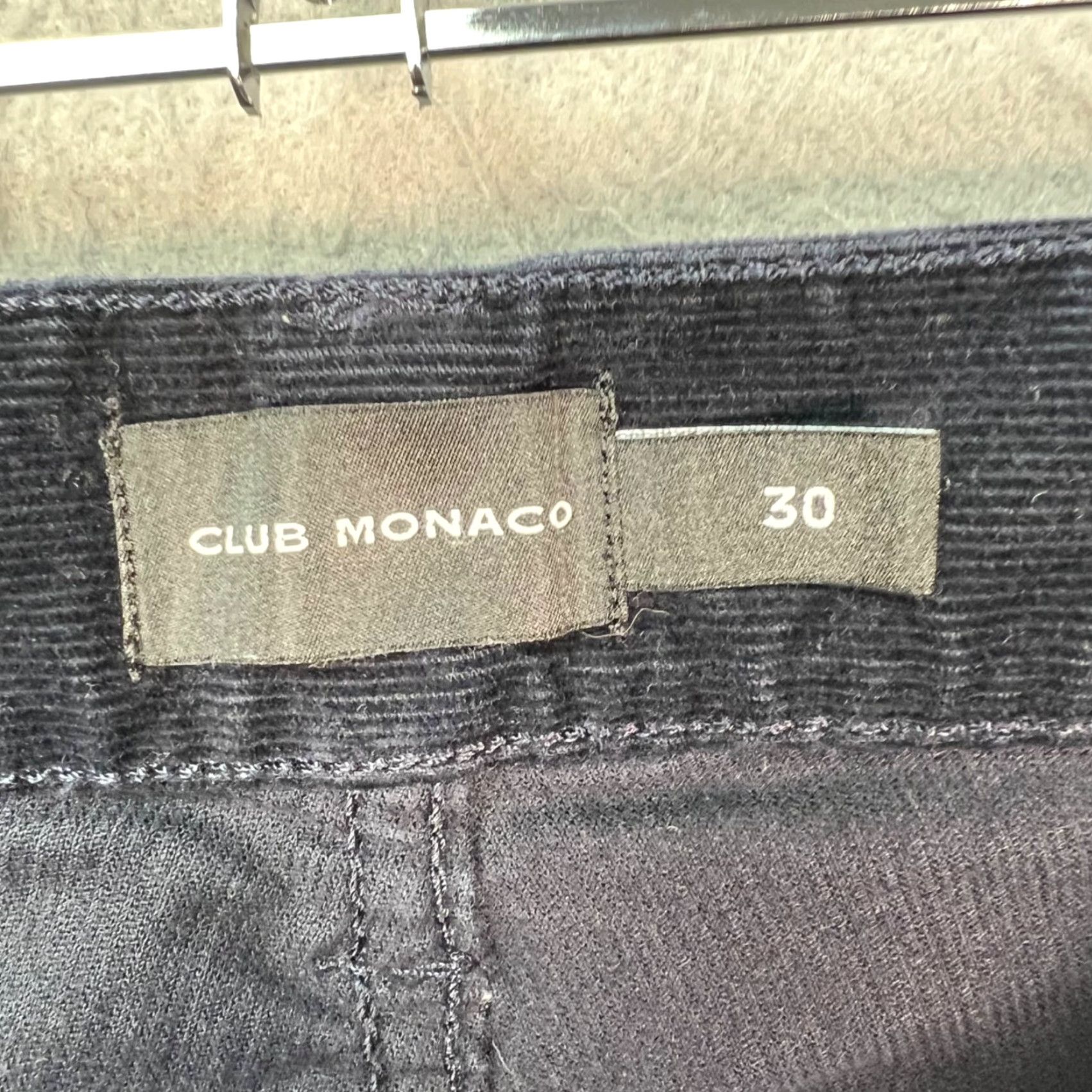 Club Monaco Club Monaco Mens Pants Slim Chino Black Corduroy Slim Fit 30 Tapered Leg Vintage No Size US 30 / EU 46 - 3 Thumbnail