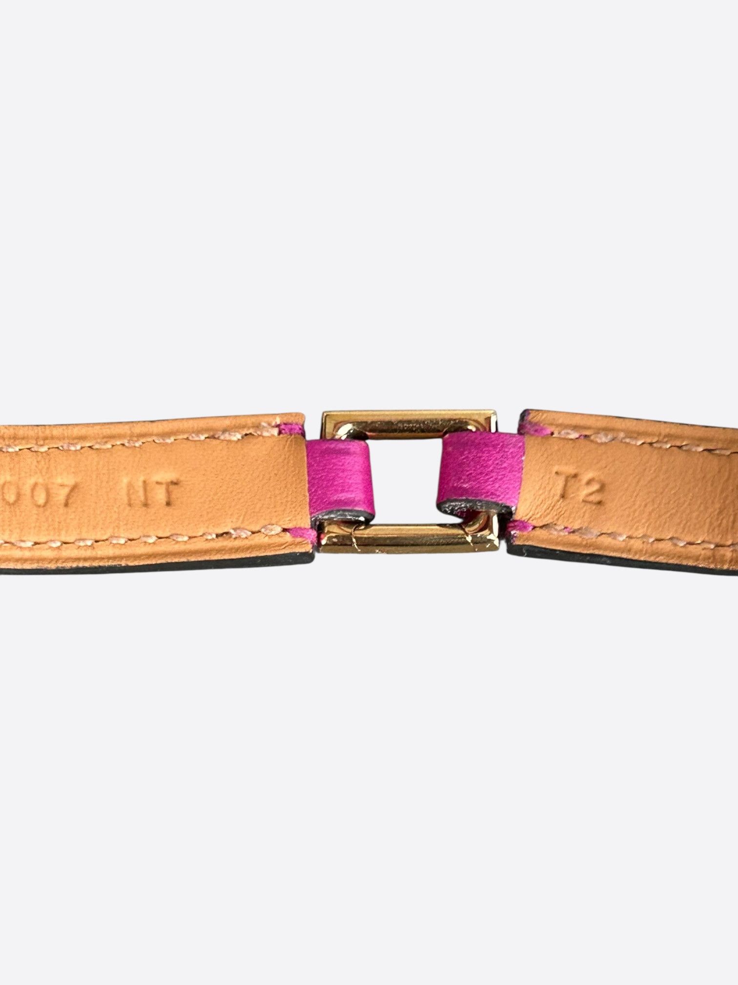 Hermes Purple Swift & Gold Hardware Rivale Double Tour Bracelet Size ONE SIZE - 3 Thumbnail
