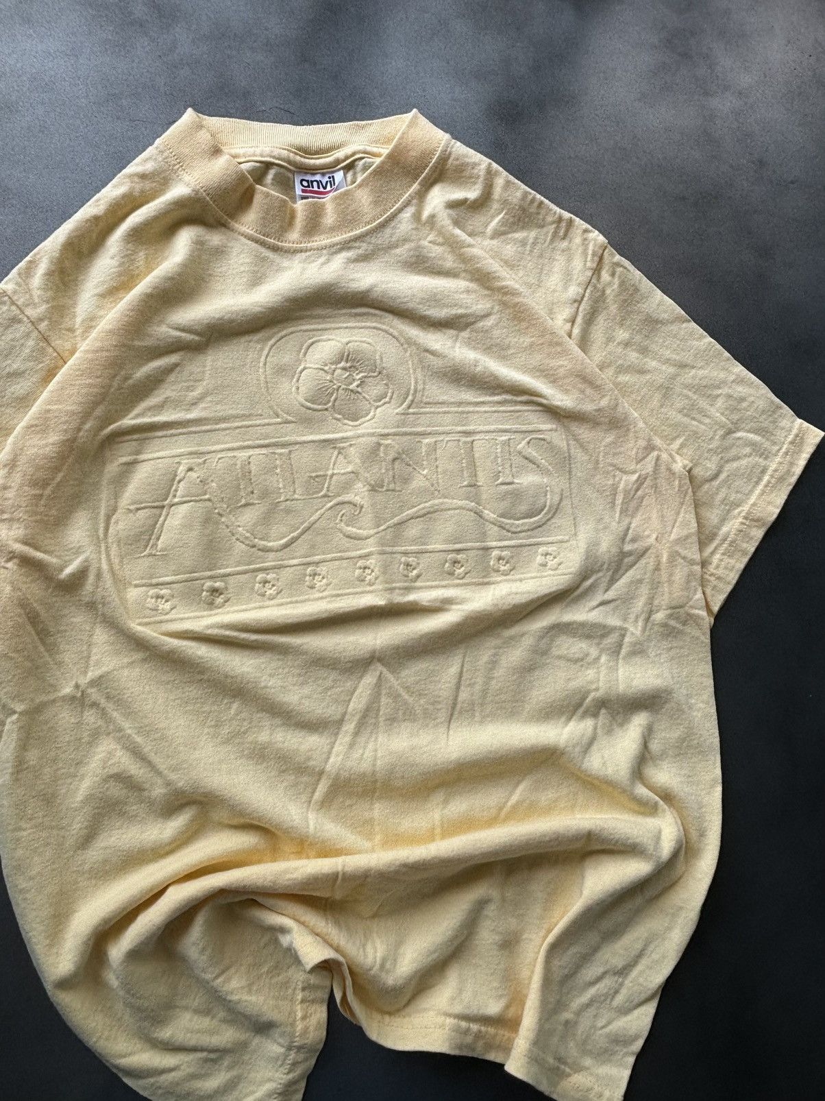 Other × Vintage Vintage Atlantis Tee 3D Puff Print Raised Anvil Butter Yello Size US S / EU 44-46 / 1 - 2 Thumbnail