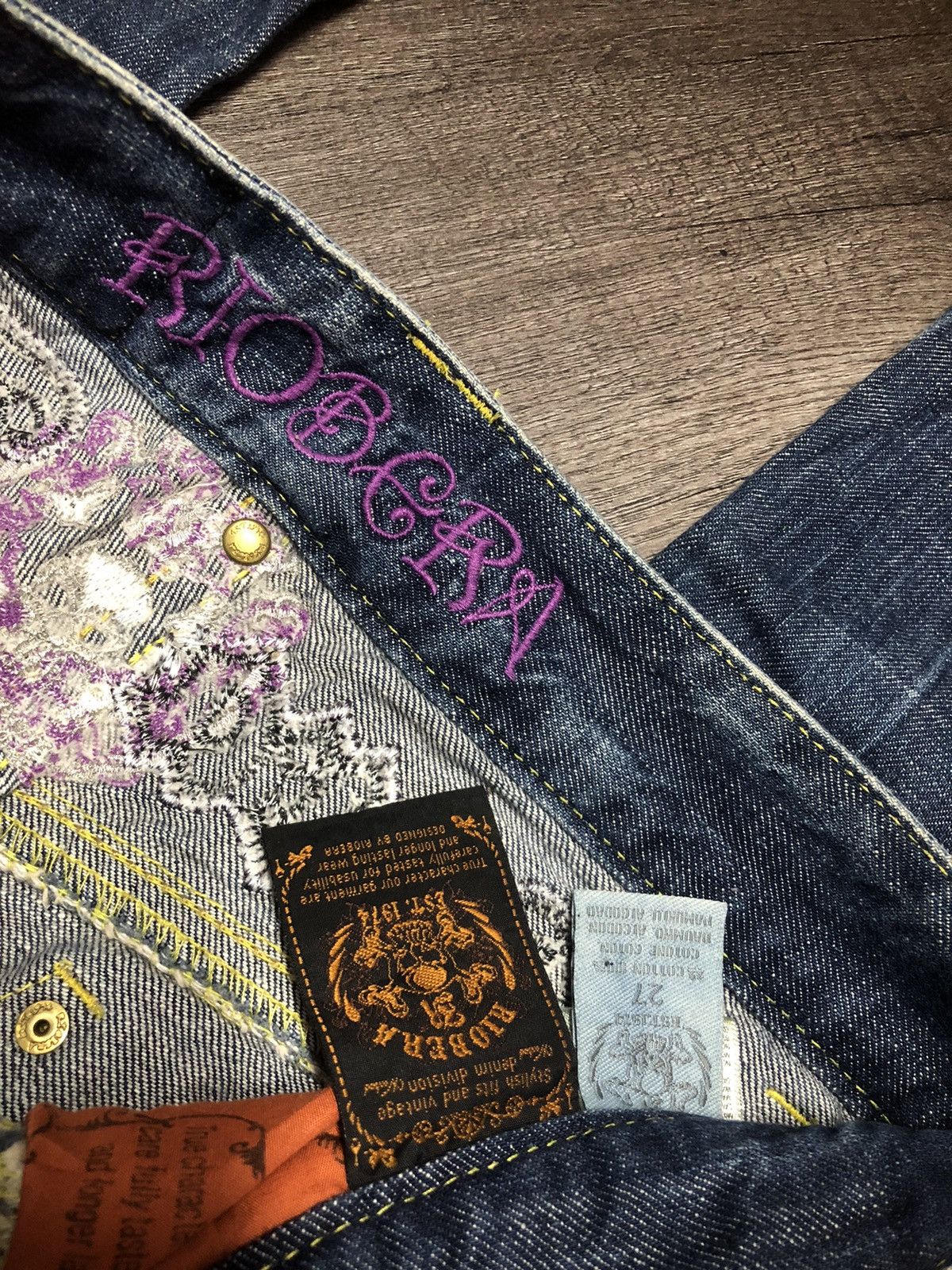 If Six Was Nine × Japanese Brand VINTAGE RIOBERA FLARE JEANS RARE DESIGN UNISEX Size US 30 / EU 46 - 20 Thumbnail