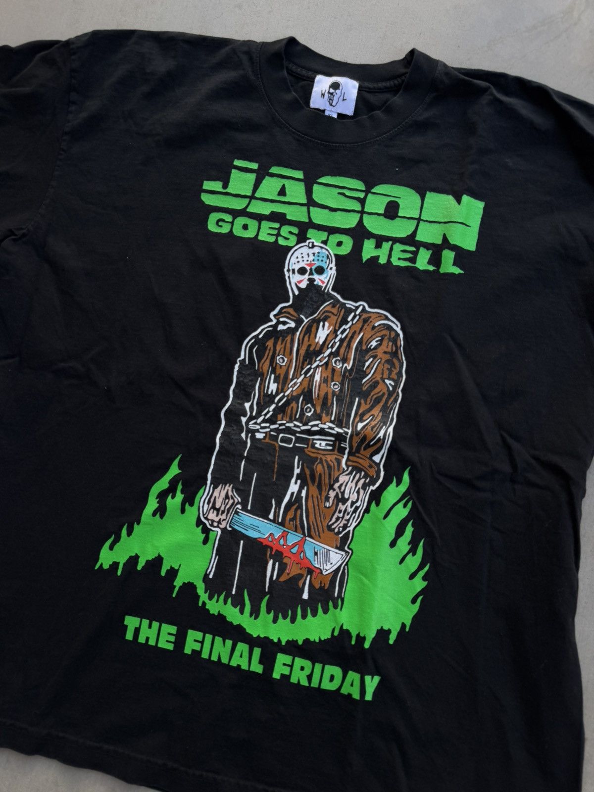 Warren Lotas Warren Lotas “Jason Goes To Hell” Tee – Black (Size XL) Size US XL / EU 56 / 4 - 2 Thumbnail