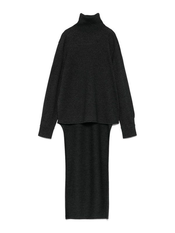 Givenchy o1w1db10326 Long Back High Neck Sweater in Grey Size XS / US 0-2 / IT 36-38 - 1 Thumbnail
