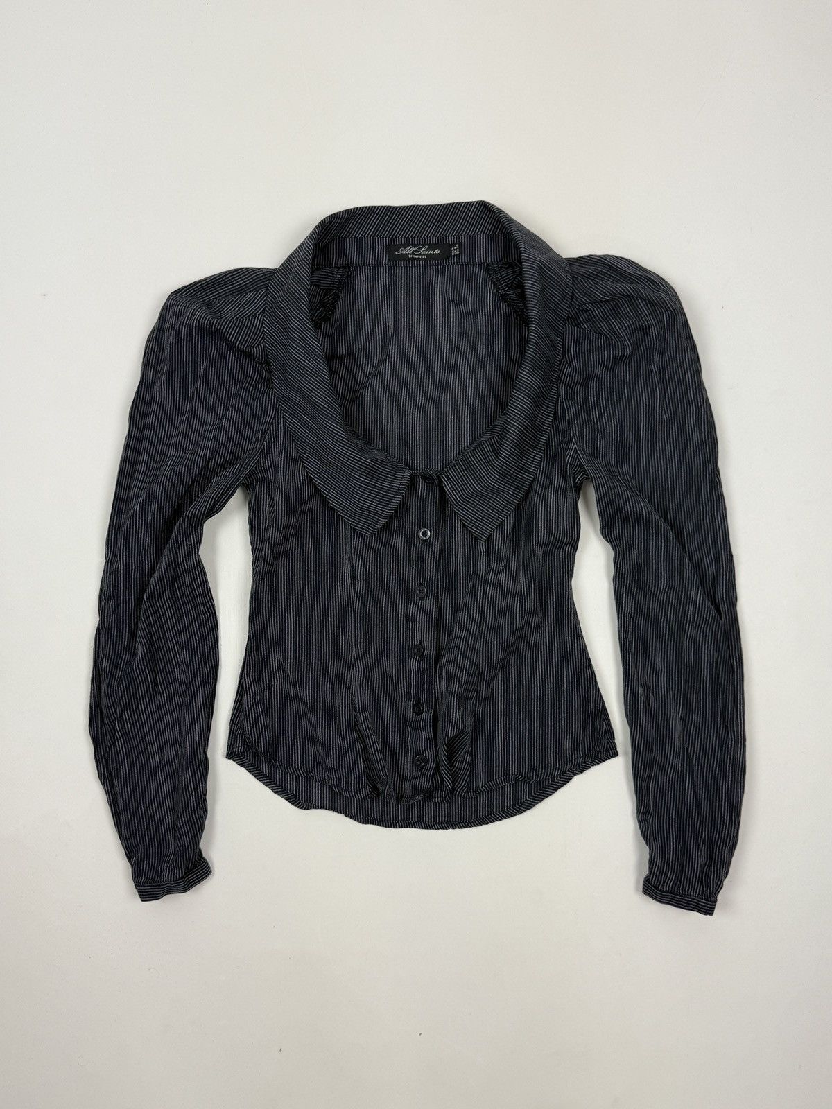 Allsaints Allsaints Striped Fitted Button Blouse Victorian Whimsigoth Size XS / US 0-2 / IT 36-38 - 1 Thumbnail