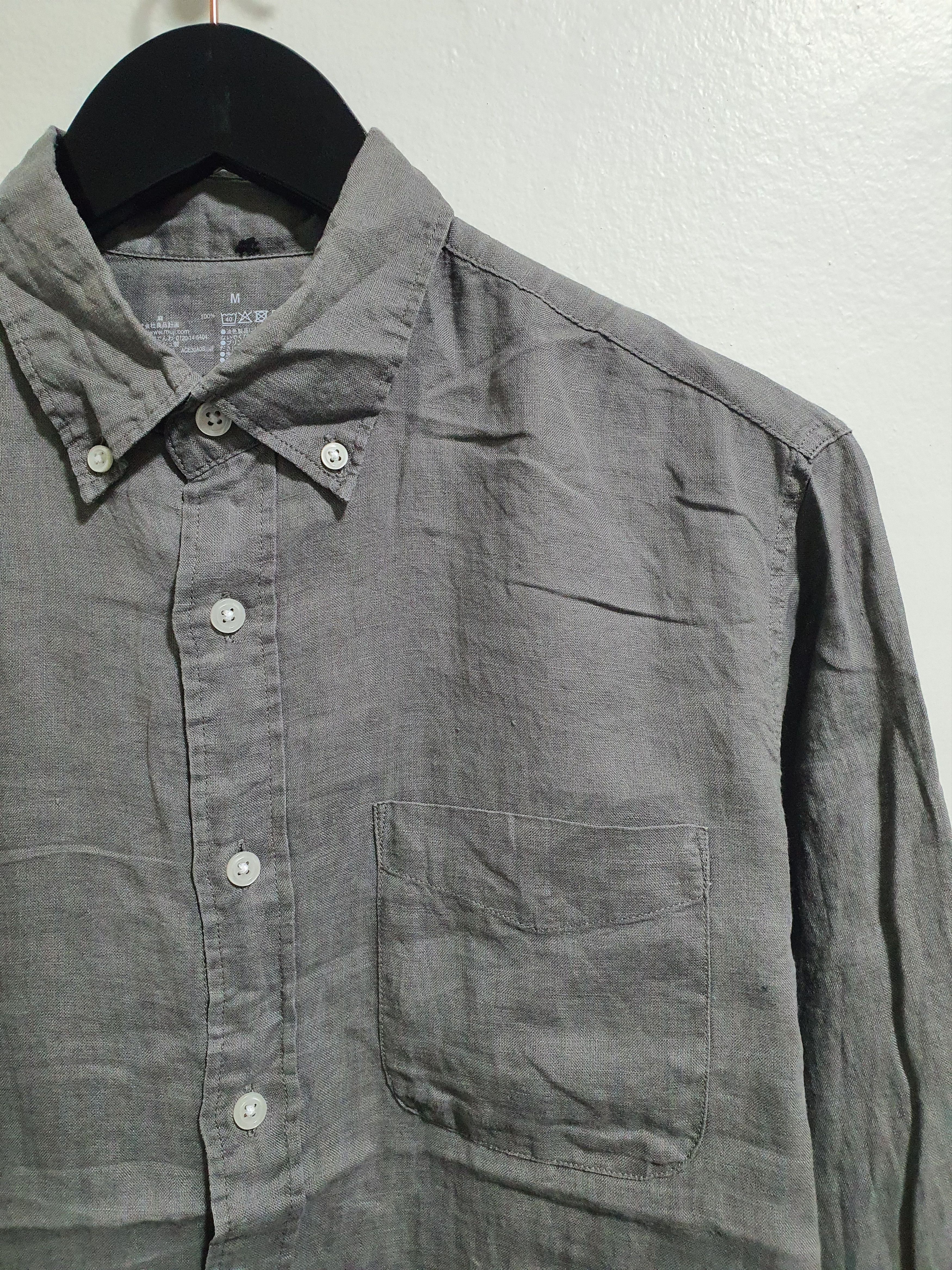 Japanese Brand × Muji MUJI 22/26.5 COOL THIN MATERIAL 3 QUARETR SLEEVE SHIRT Size US M / EU 48-50 / 2 - 1 Thumbnail