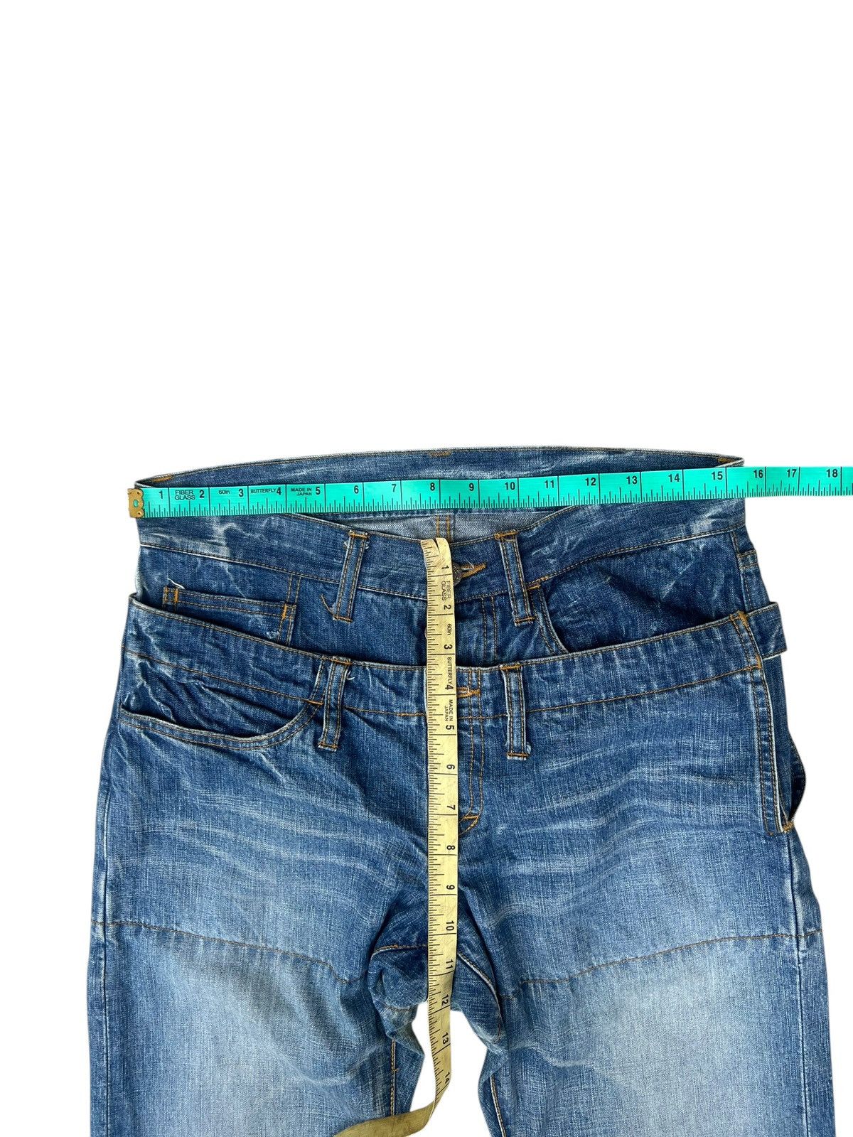 CABANE de ZUCCa Vintage Cabane de Zucca Faded Denim Double Waist Jeans Size US 30 / EU 46 - 2 Thumbnail