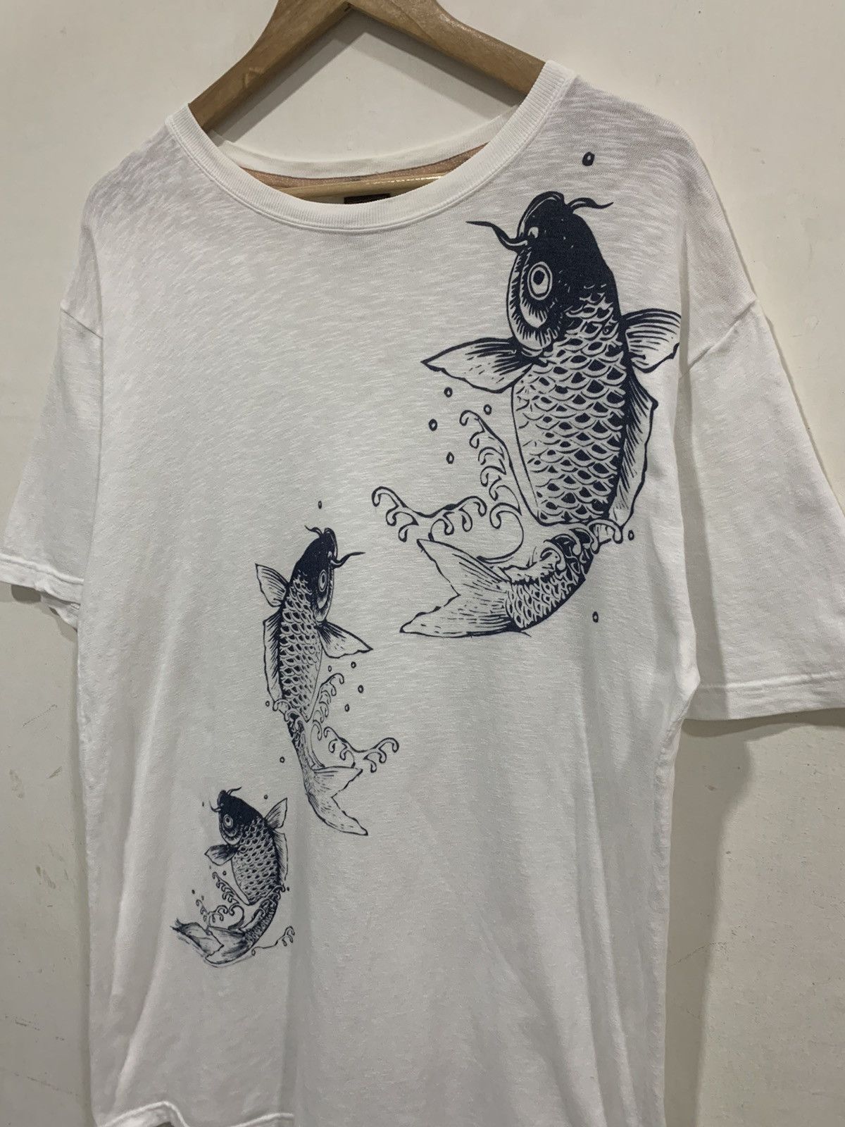 Japanese Brand Fish Koi Japanese Sukajan Tattoos T-Shirt Size US L / EU 52-54 / 3 - 2 Thumbnail