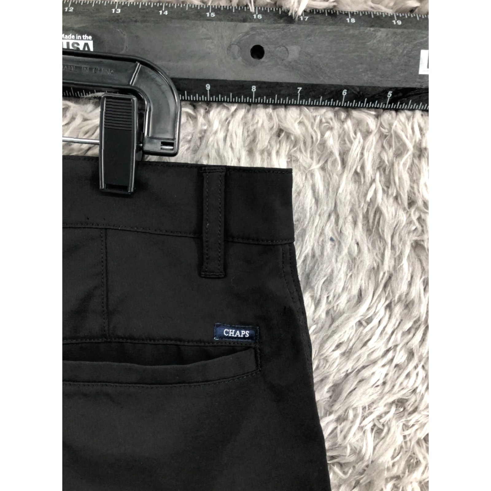 Chaps Chaps Bermuda Shorts Mens Size 36 Dark Wash Black Logo 5-Pocket Front Flat Front Regular Rise Mid 9in Inseam Cotton Blend Size US 36 / EU 52 - 6 Thumbnail