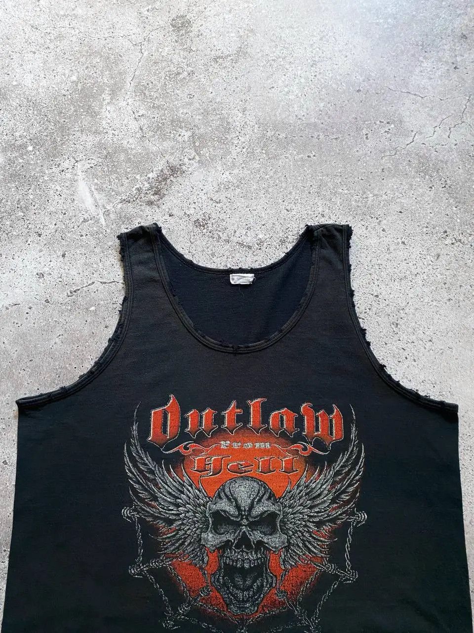 Band Tees VINTAGE OUTLAW FROM HELL SKULL DISTRESSED FADED TANK TOP Size US L / EU 52-54 / 3 - 2 Thumbnail