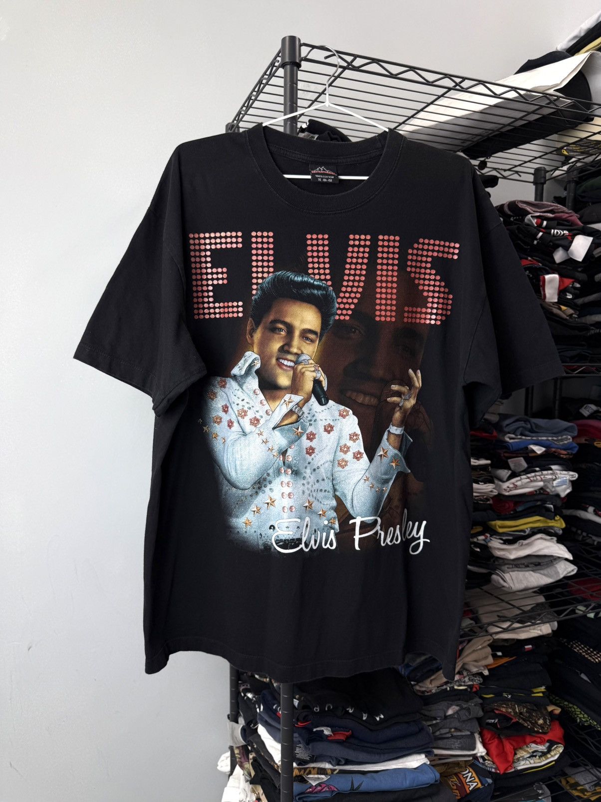 Band Tees Vintage 00s Elvis Presley American Classic Band Rock T Shirt Size US XL / EU 56 / 4 - 1 Thumbnail