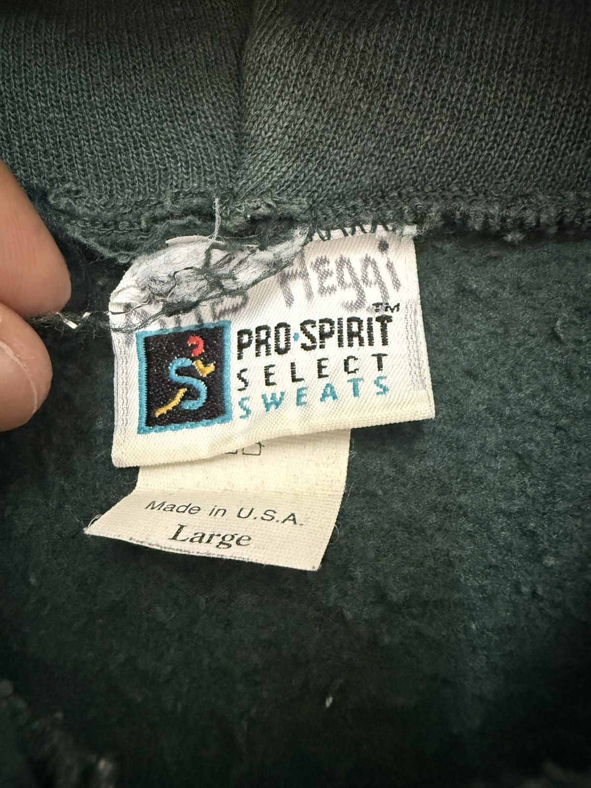 Vintage 🔥 90's Pro Spirit Select Sweat Distressed Plain Hoodie - L Size US L / EU 52-54 / 3 - 7 Thumbnail