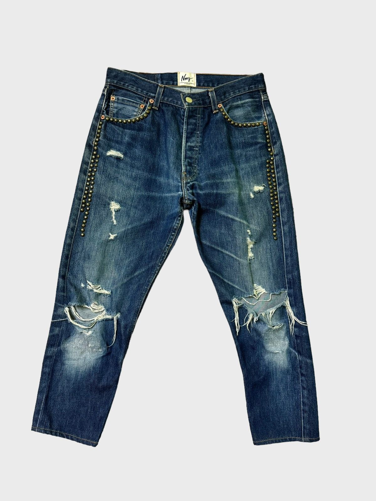 If Six Was Nine × Japanese Brand × Le Grande Bleu (L.G.B.) NMG JEANS CUSTOM Levi's Denim Distressed Style Size US 28 / EU 44 - 1 Thumbnail