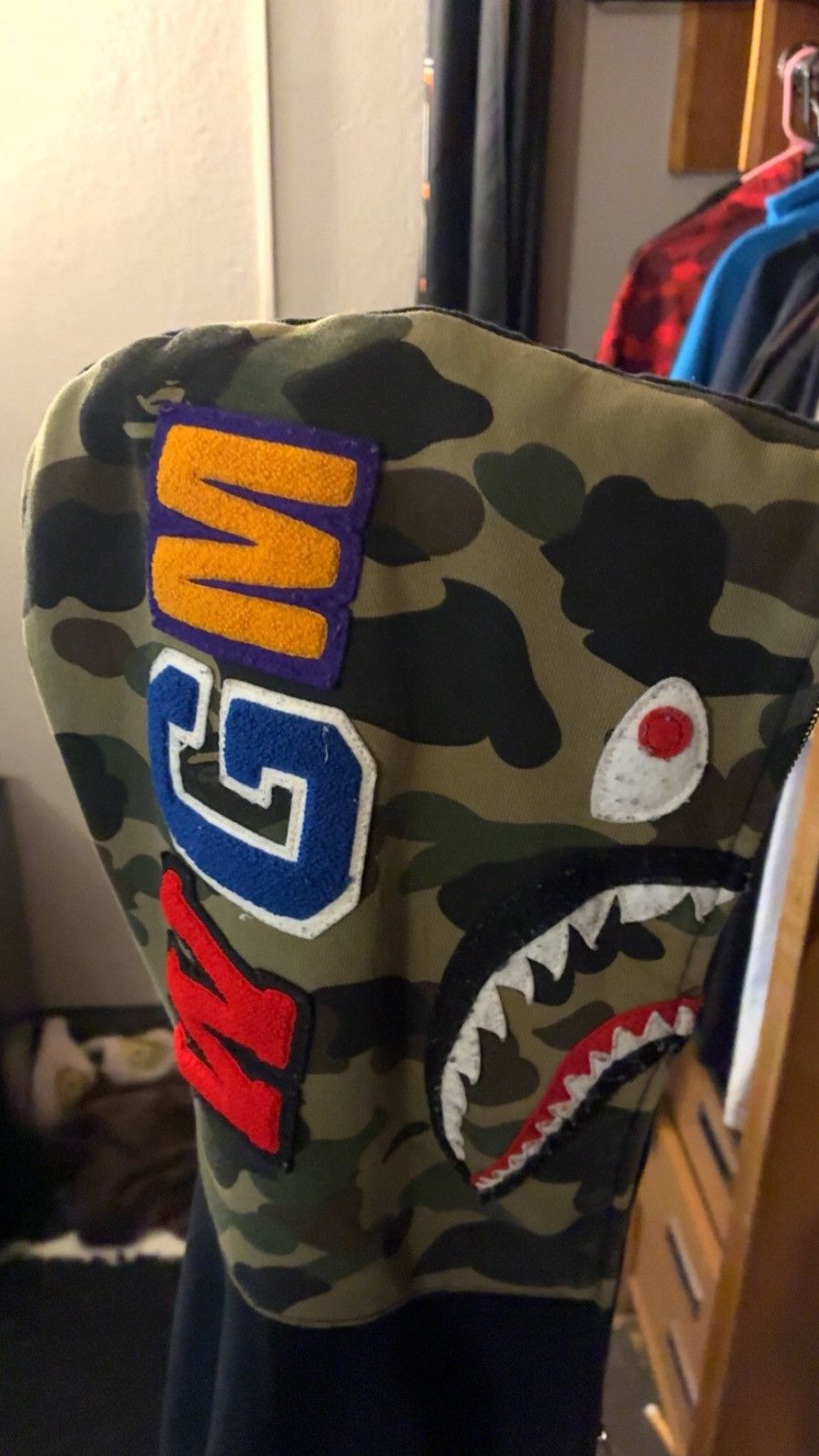 Bape BAPE Shark Full Zip Hoodie Camo Hood Size US S / EU 44-46 / 1 - 2 Thumbnail