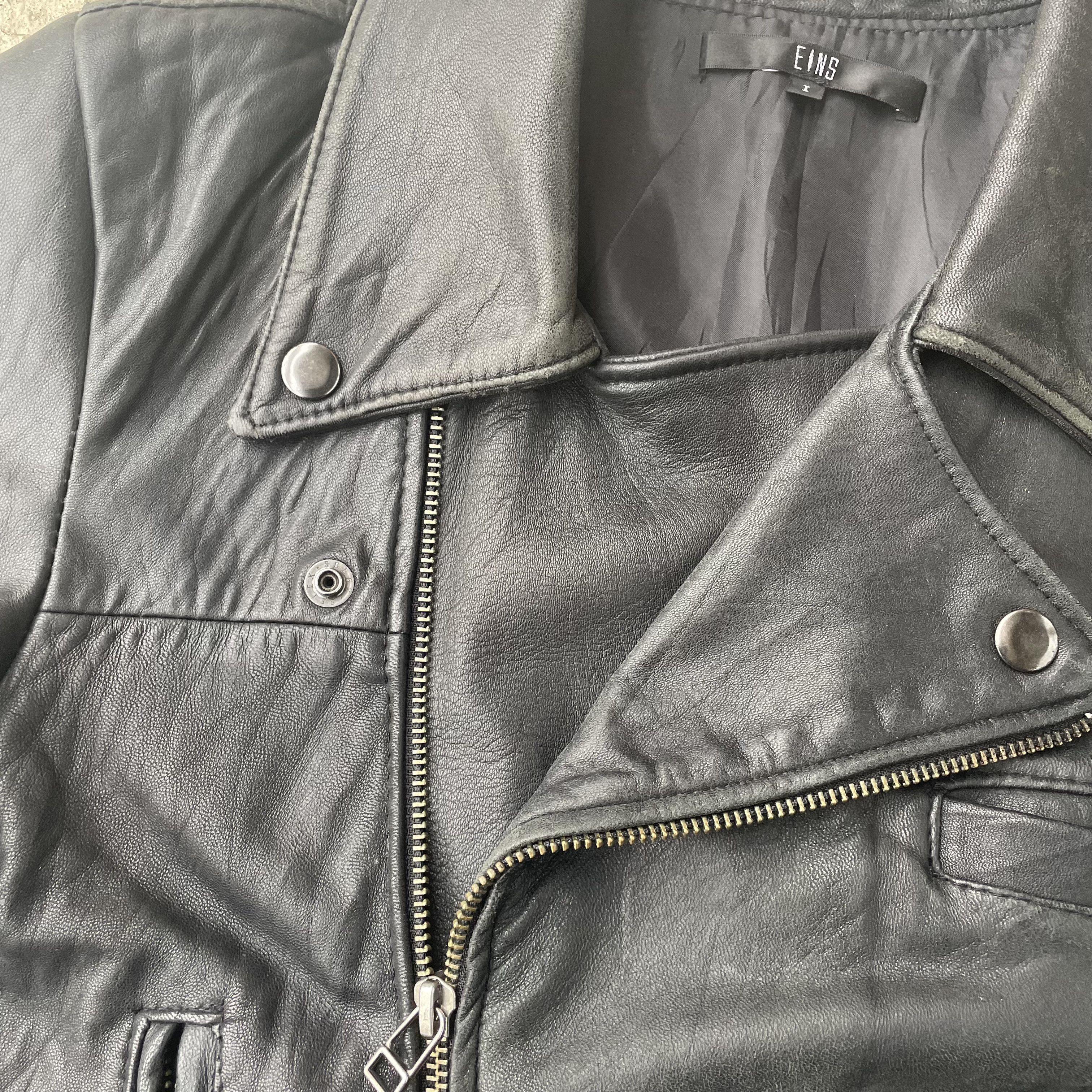 Japanese Brand Vintage EINS Japan Multi-Buckle Cowhide Double Rider Jacket Size US XS / EU 42 / 0 - 4 Thumbnail