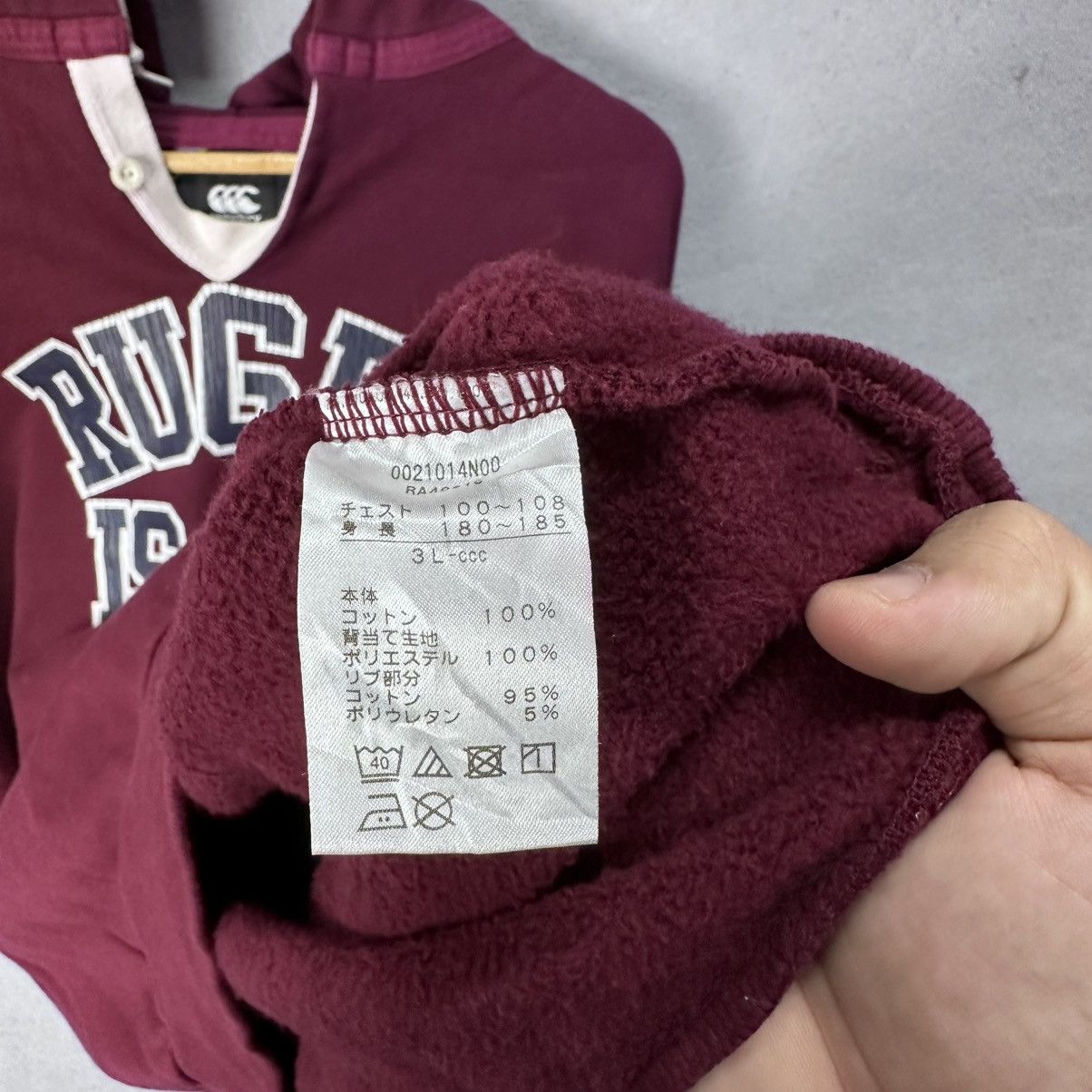 Canterbury of New Zealand Canterbury Rugby Hoodie Maroon Y2K Era Japan Market Size US XL / EU 56 / 4 - 4 Thumbnail