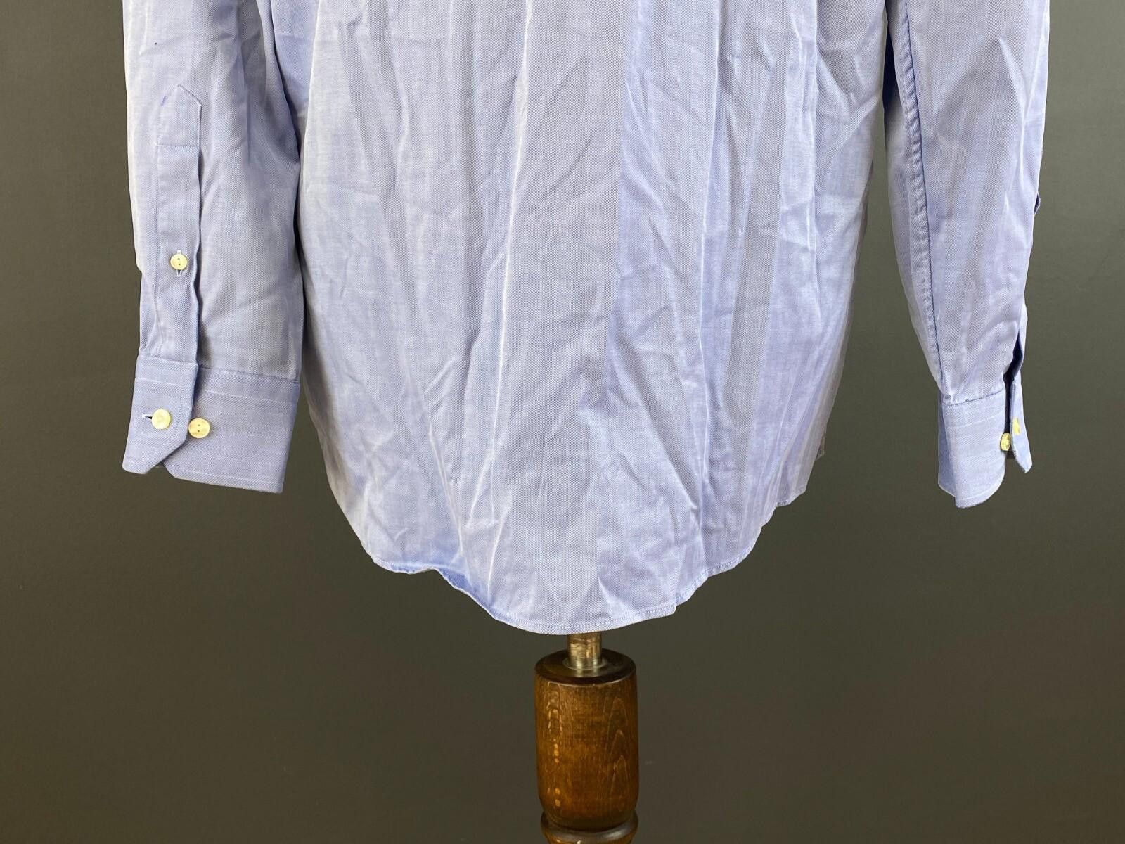 Eton ETON Classic Fit Blue Button Down Dress Shirt Size 41 / 16 Size US M / EU 48-50 / 2 - 9 Thumbnail