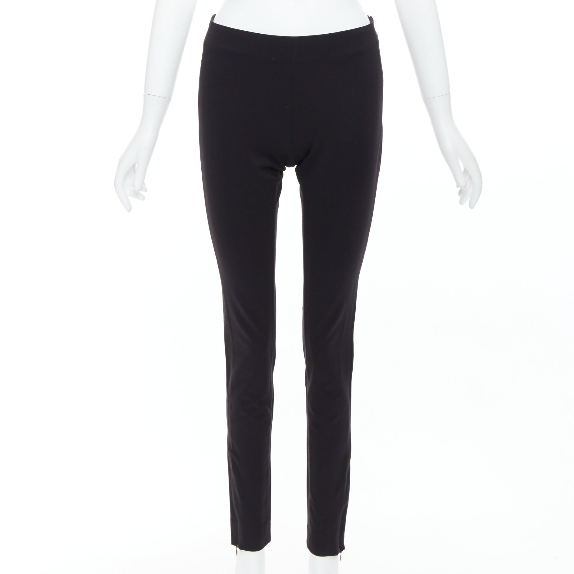 Balenciaga BALENCIAGA 2014 black side zip mid waist moto trousers FR38 M Size 28" / US 6 / IT 42 - 1 Thumbnail