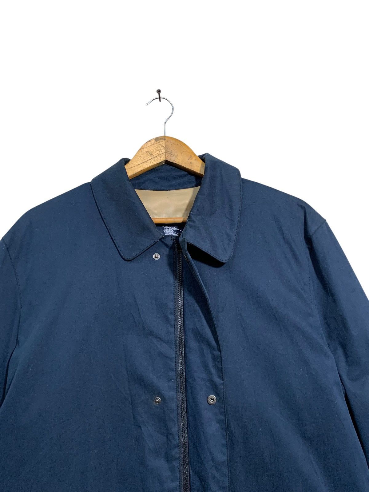Burberry 🔥BURBERRY SPAIN NAVY WAXED JACKETS WOOL LINED Size US L / EU 52-54 / 3 - 8 Thumbnail